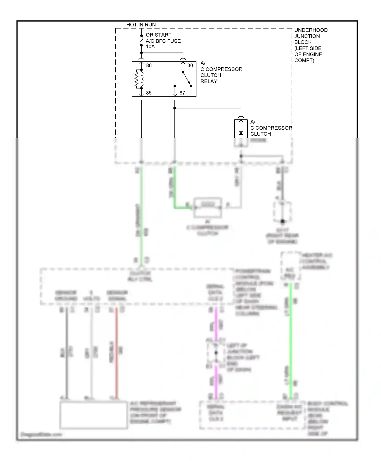 Wiring diagram a/c req for Chevrolet Malibu V facelift (2000-2003) (1 of 1)