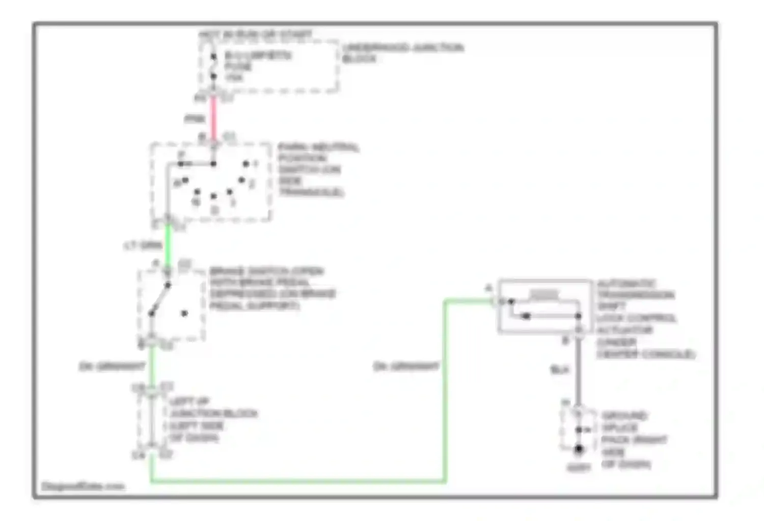 Wiring diagram b-u lmp/btsi fuse for Chevrolet Malibu V facelift (2000-2003) (1 of 1)