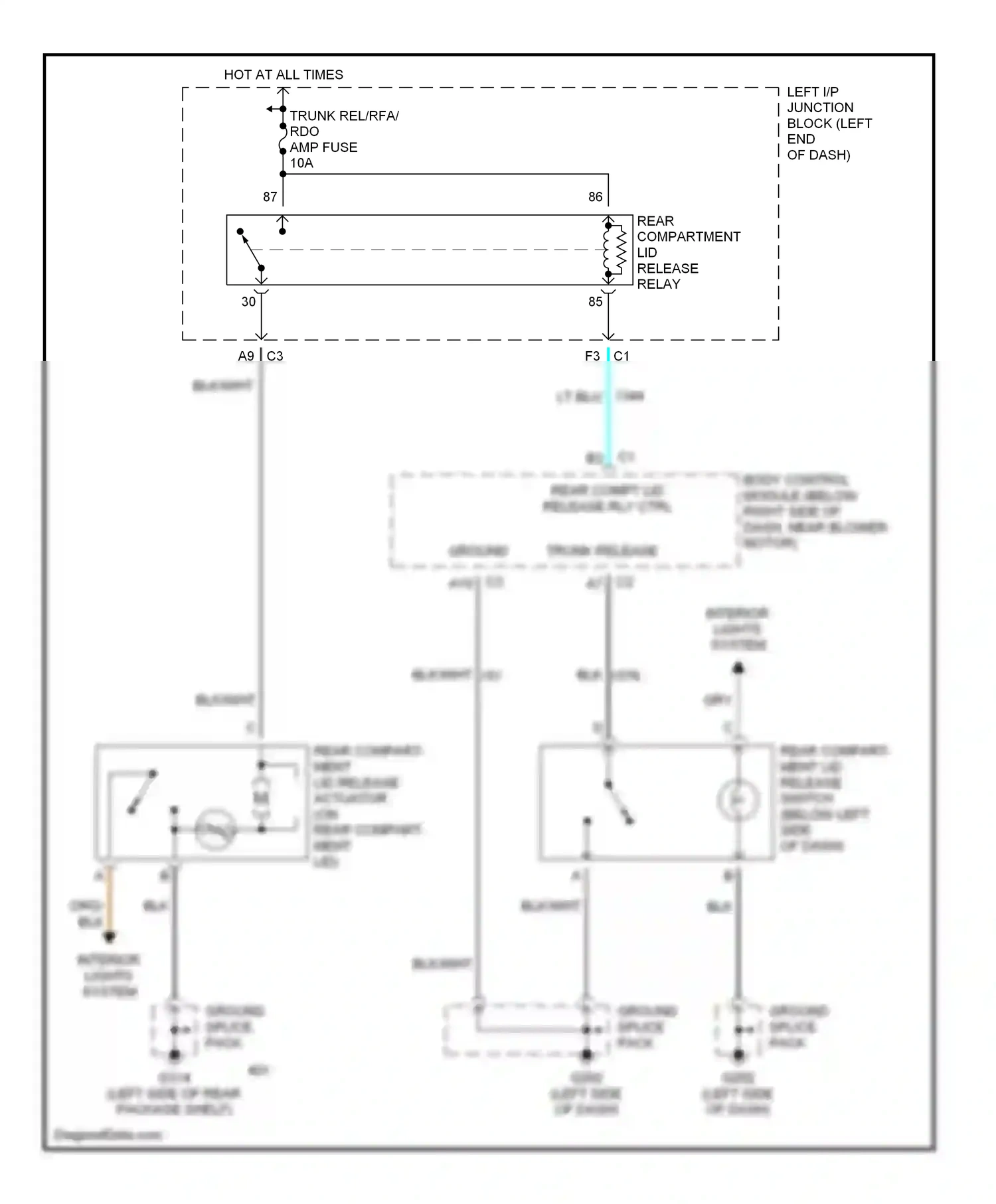 Wiring diagram ground splice pack for Chevrolet Malibu V facelift (2000-2003) (7 of 7)