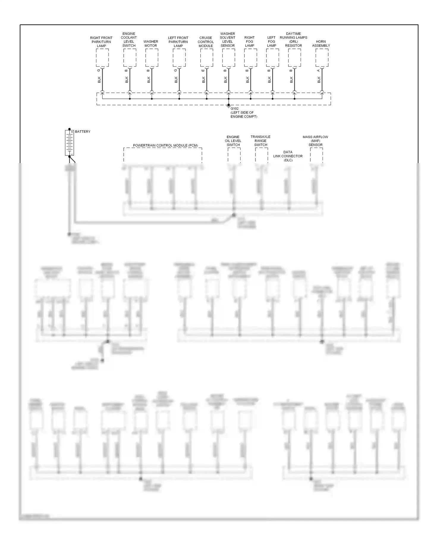 Wiring diagram ignition switch for Chevrolet Malibu V facelift (2000-2003) (2 of 4)
