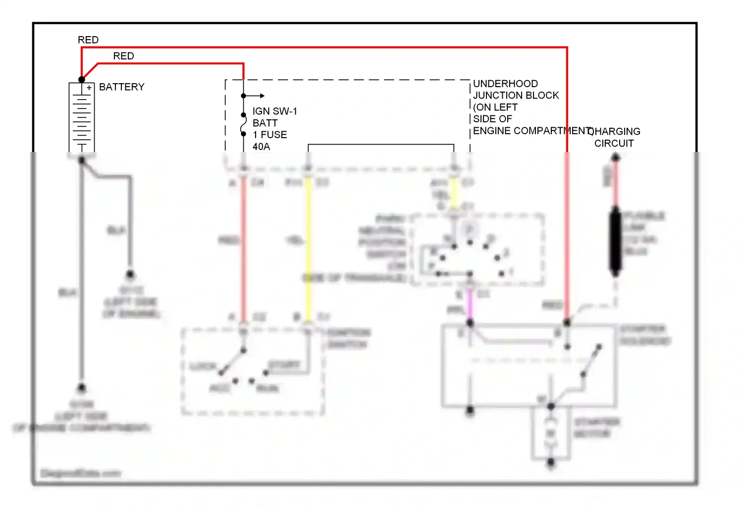 Wiring diagram ignition switch for Chevrolet Malibu V facelift (2000-2003) (4 of 4)