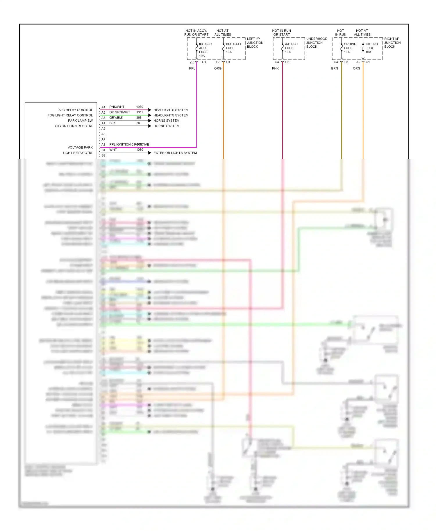 Chevrolet Malibu V facelift (2000-2003) key warning switch wiring diagram  (1 of 1)