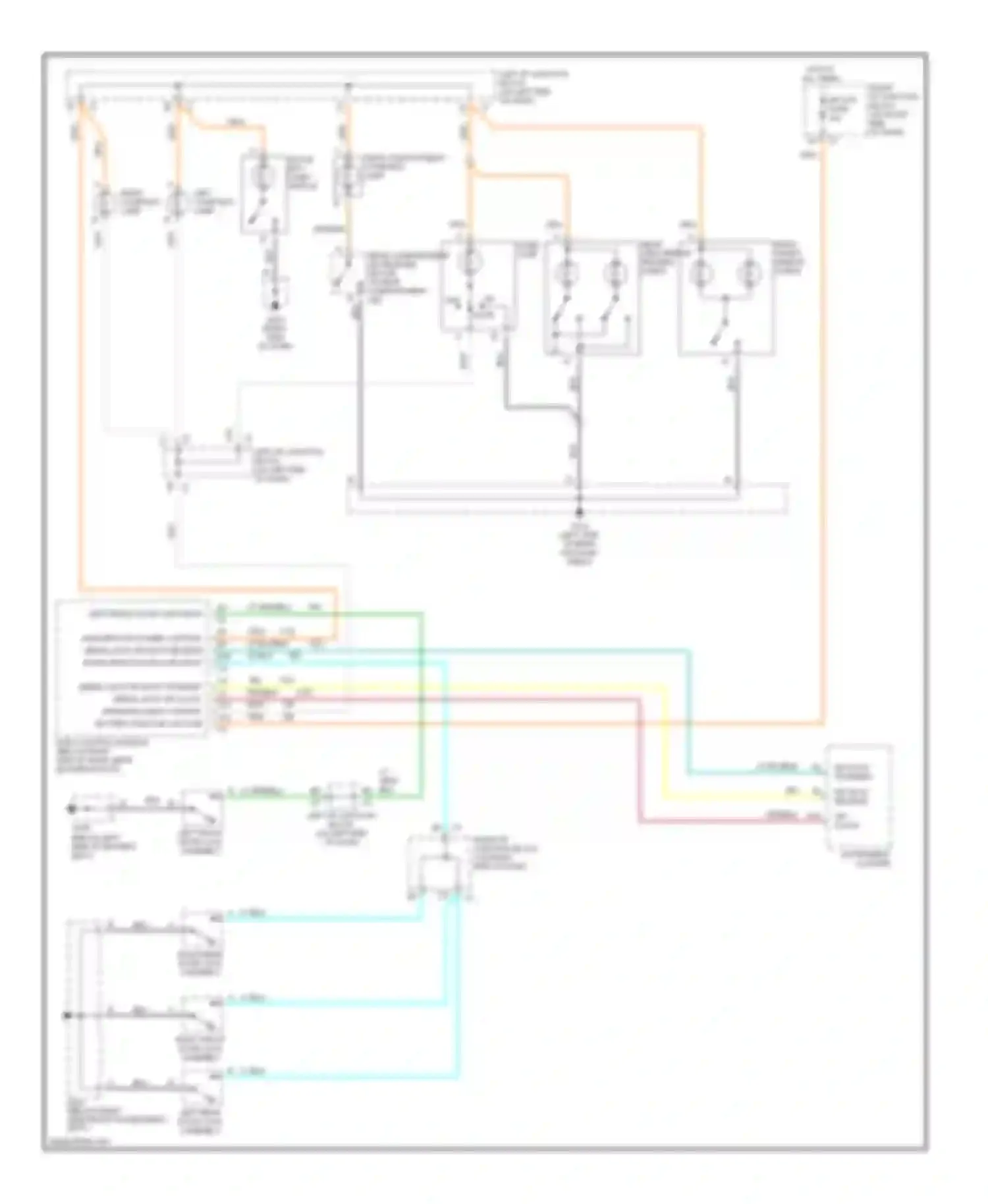 Wiring diagram left front door ajar input for Chevrolet Malibu V facelift (2000-2003) (1 of 1)
