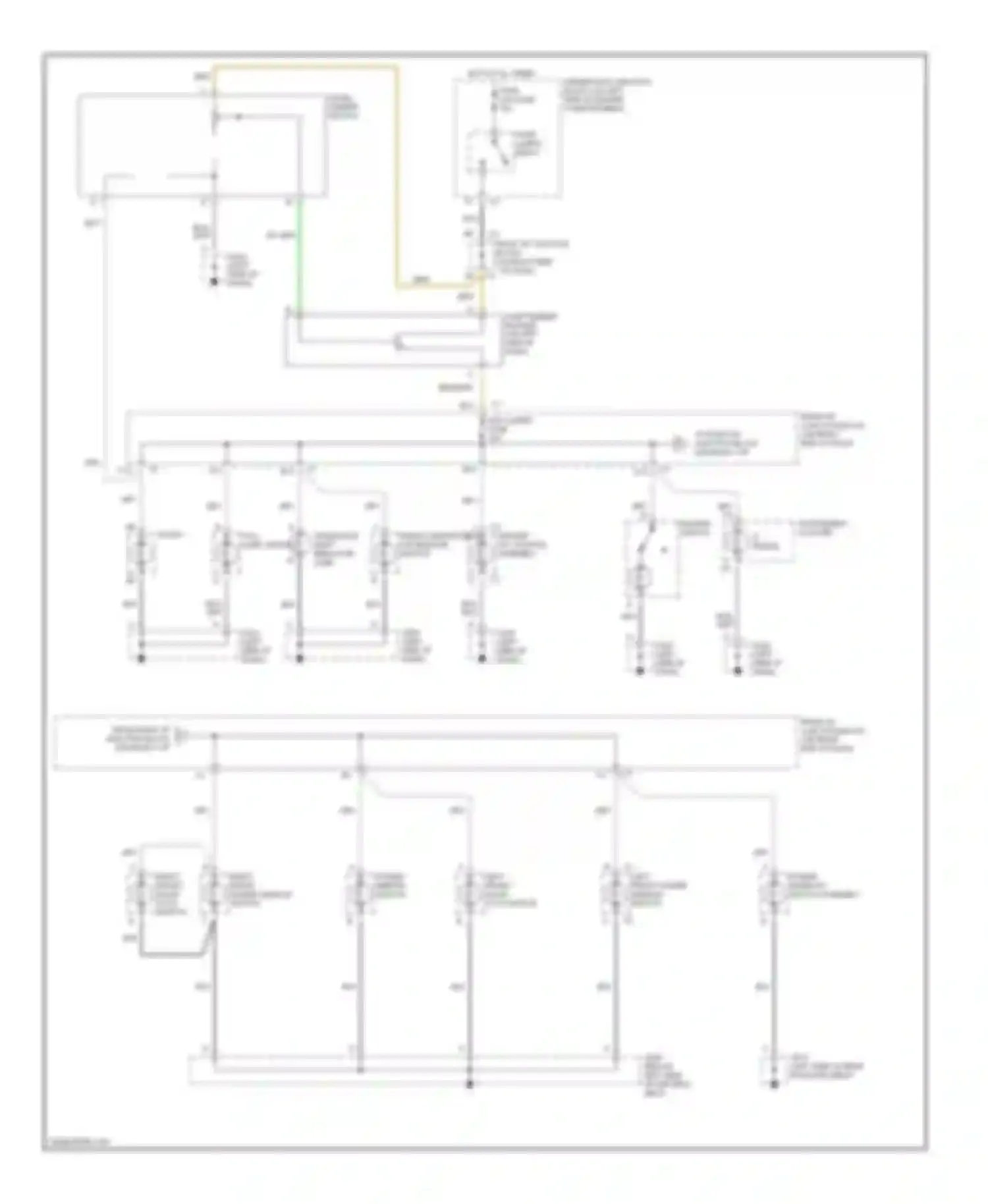 Wiring diagram left front door lock switch for Chevrolet Malibu V facelift (2000-2003) (1 of 1)
