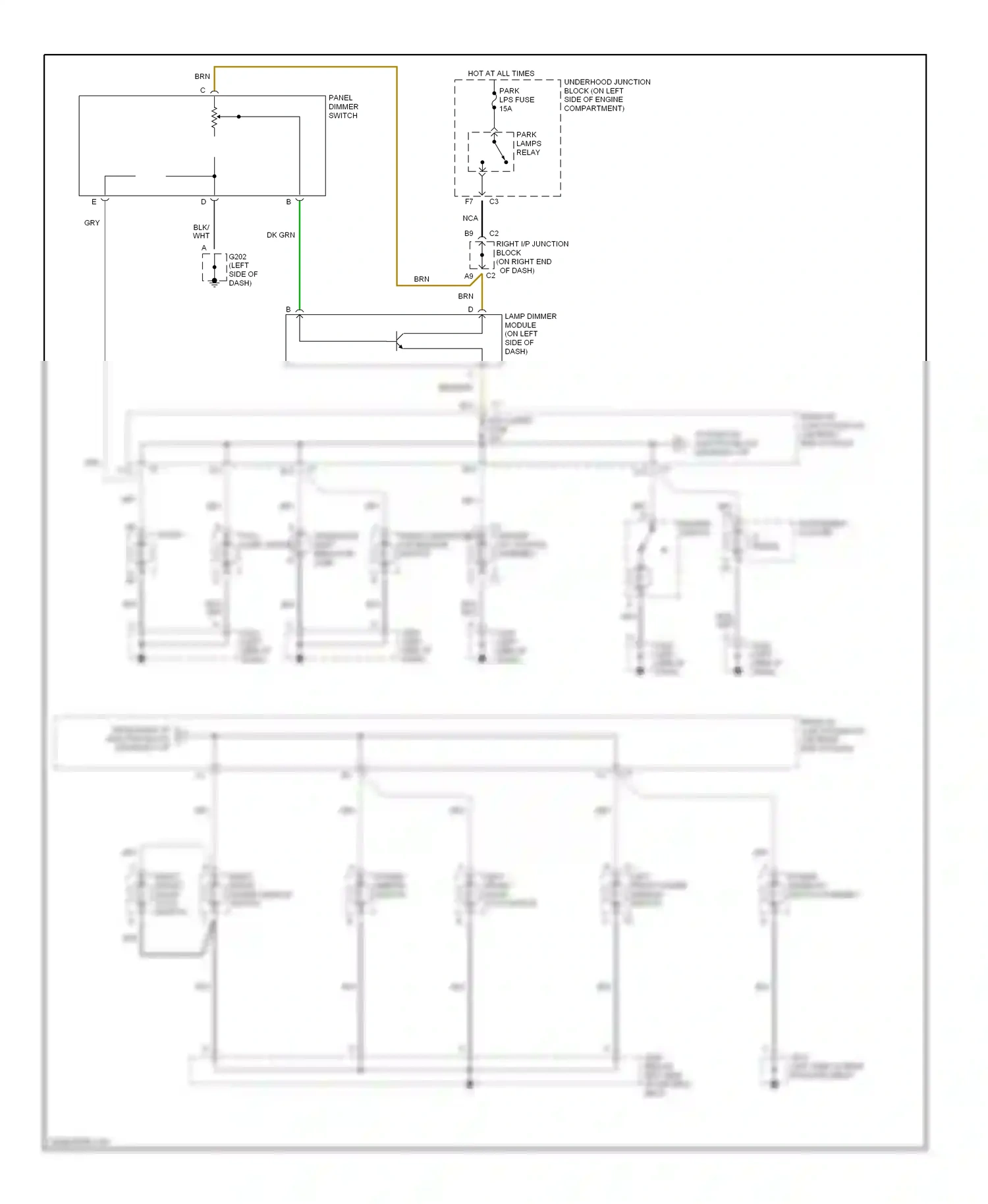 Wiring diagram nca for Chevrolet Malibu V facelift (2000-2003) (7 of 16)