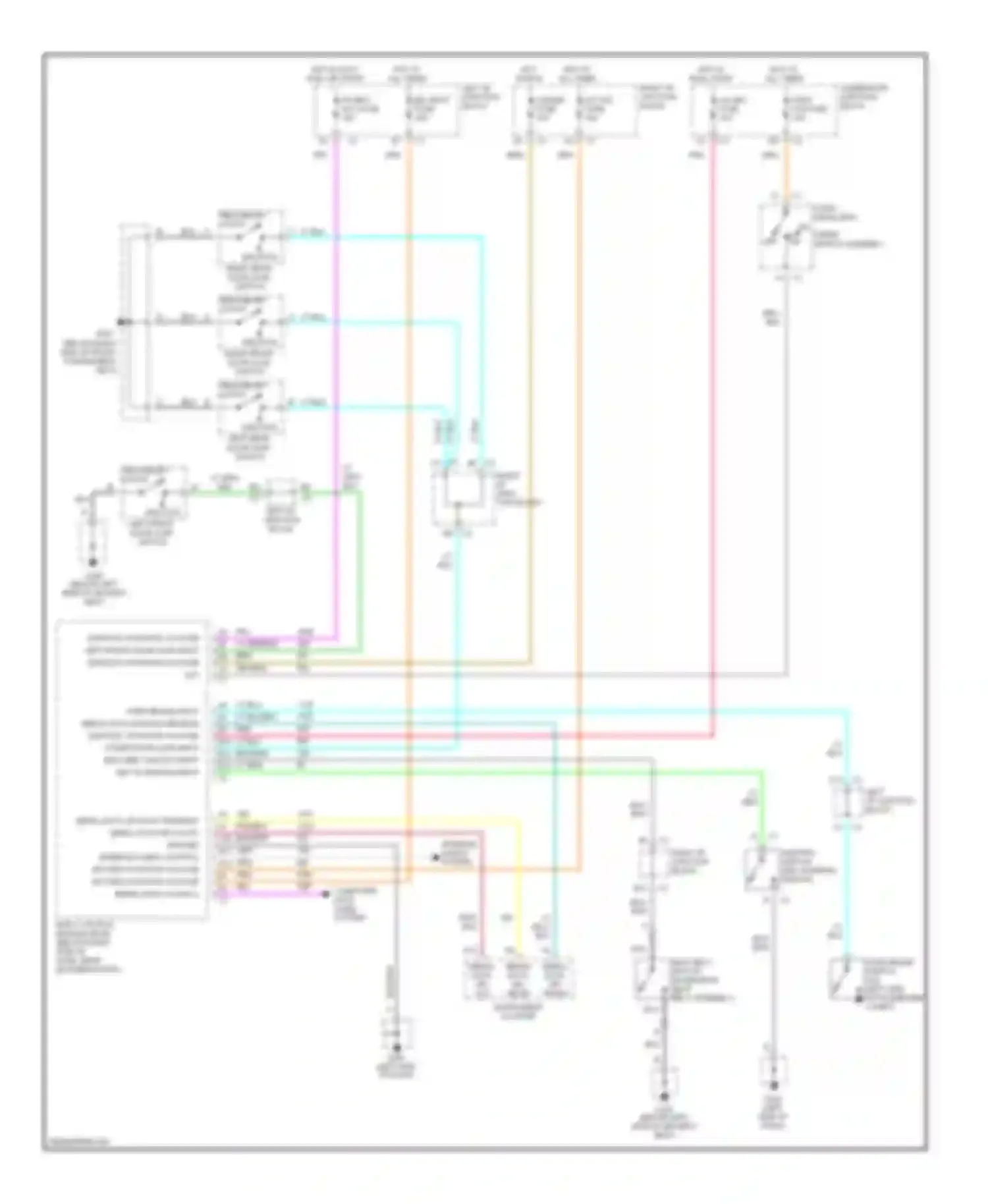 Wiring diagram unlatch left rear door ajar switch for Chevrolet Malibu V facelift (2000-2003) (1 of 1)