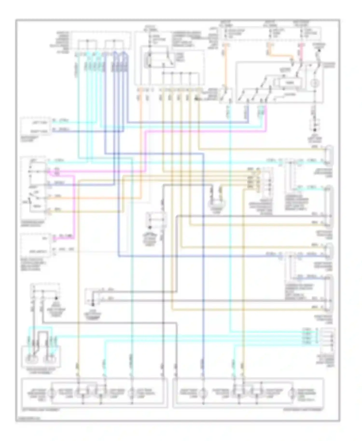 Malibu Chevrolet V (1996-2000): Exterior lamps circuit