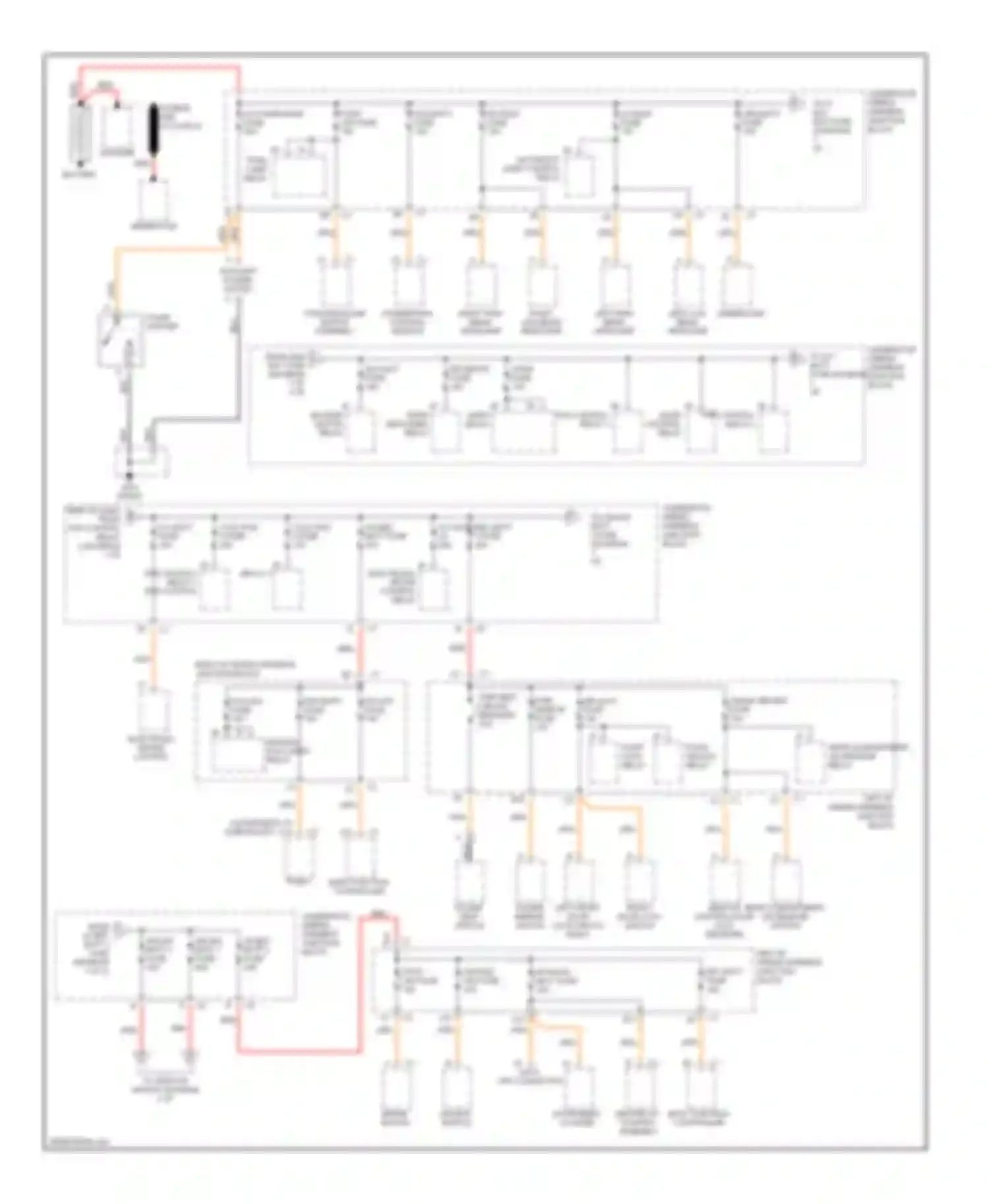 Malibu Chevrolet V (1996-2000): Power distribution circuit (1 of 2)
