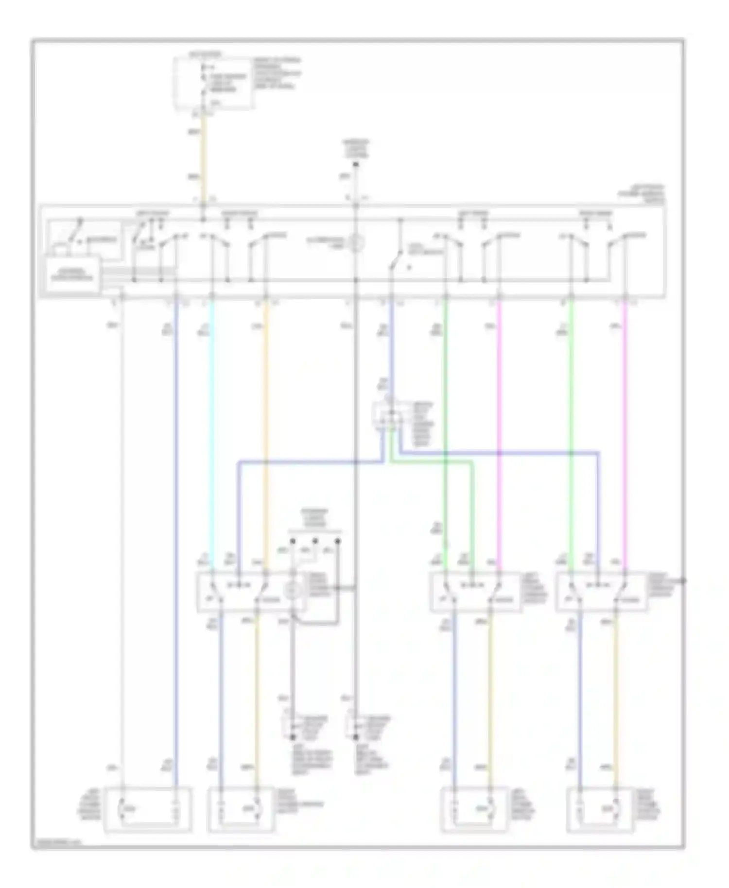 Malibu Chevrolet V (1996-2000): Power window circuit
