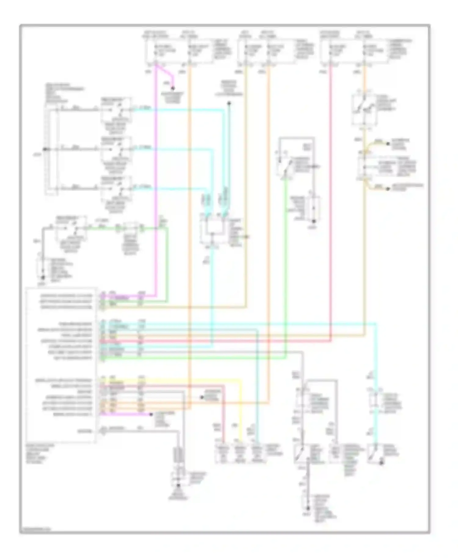 Malibu Chevrolet V (1996-2000): Warning system circuits
