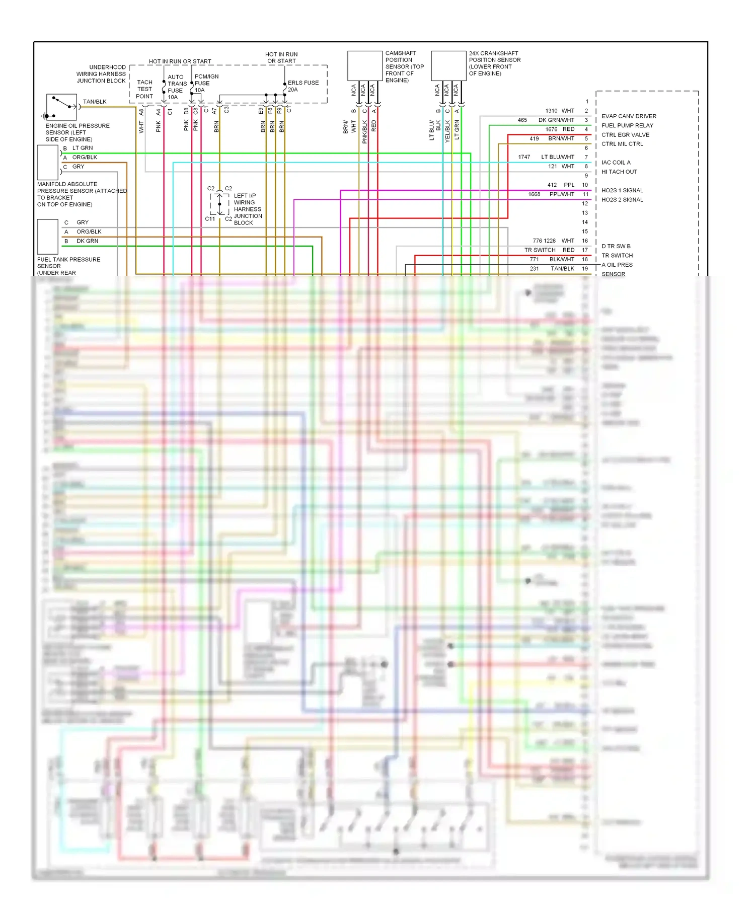Chevrolet Malibu V (1996-2000) a/c system wiring diagram  (2 of 2)