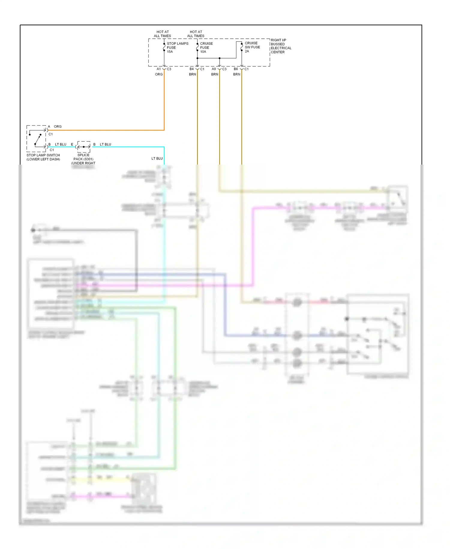 Wiring diagram blu for Chevrolet Malibu V (1996-2000) (3 of 10)