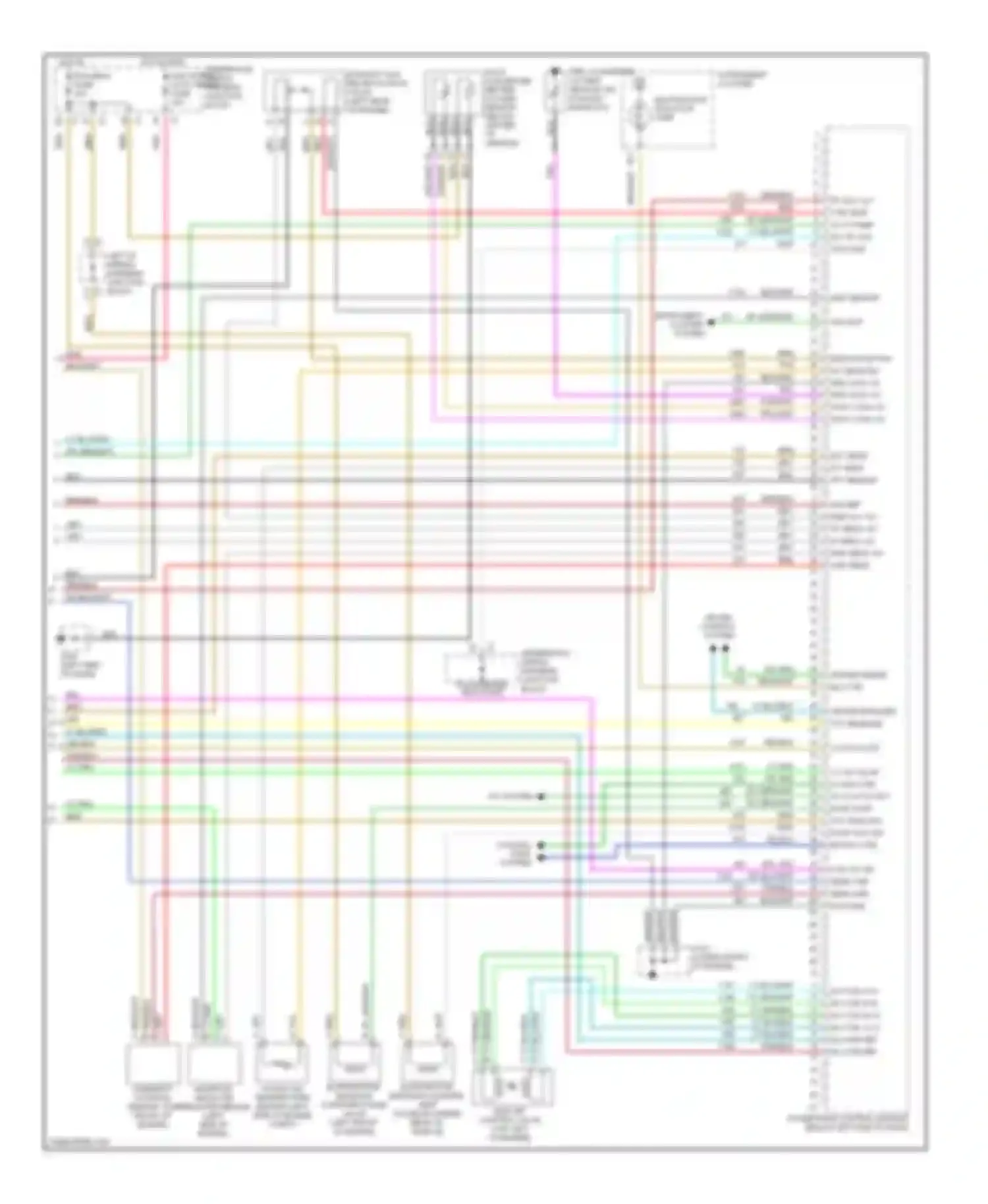 Wiring diagram instrument cluster system for Chevrolet Malibu V (1996-2000) (3 of 3)