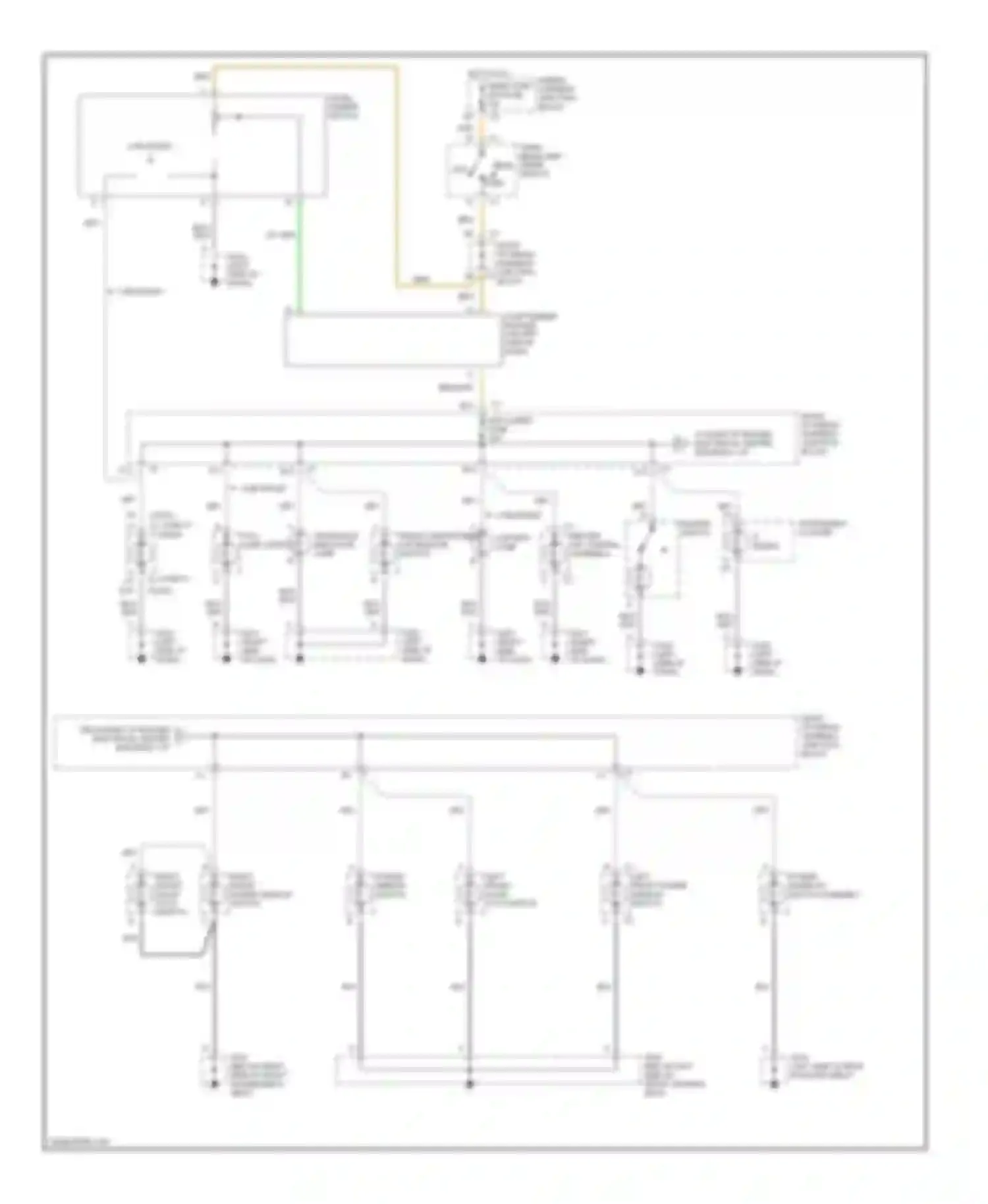 Wiring diagram right front power window switch for Chevrolet Malibu V (1996-2000) (2 of 3)