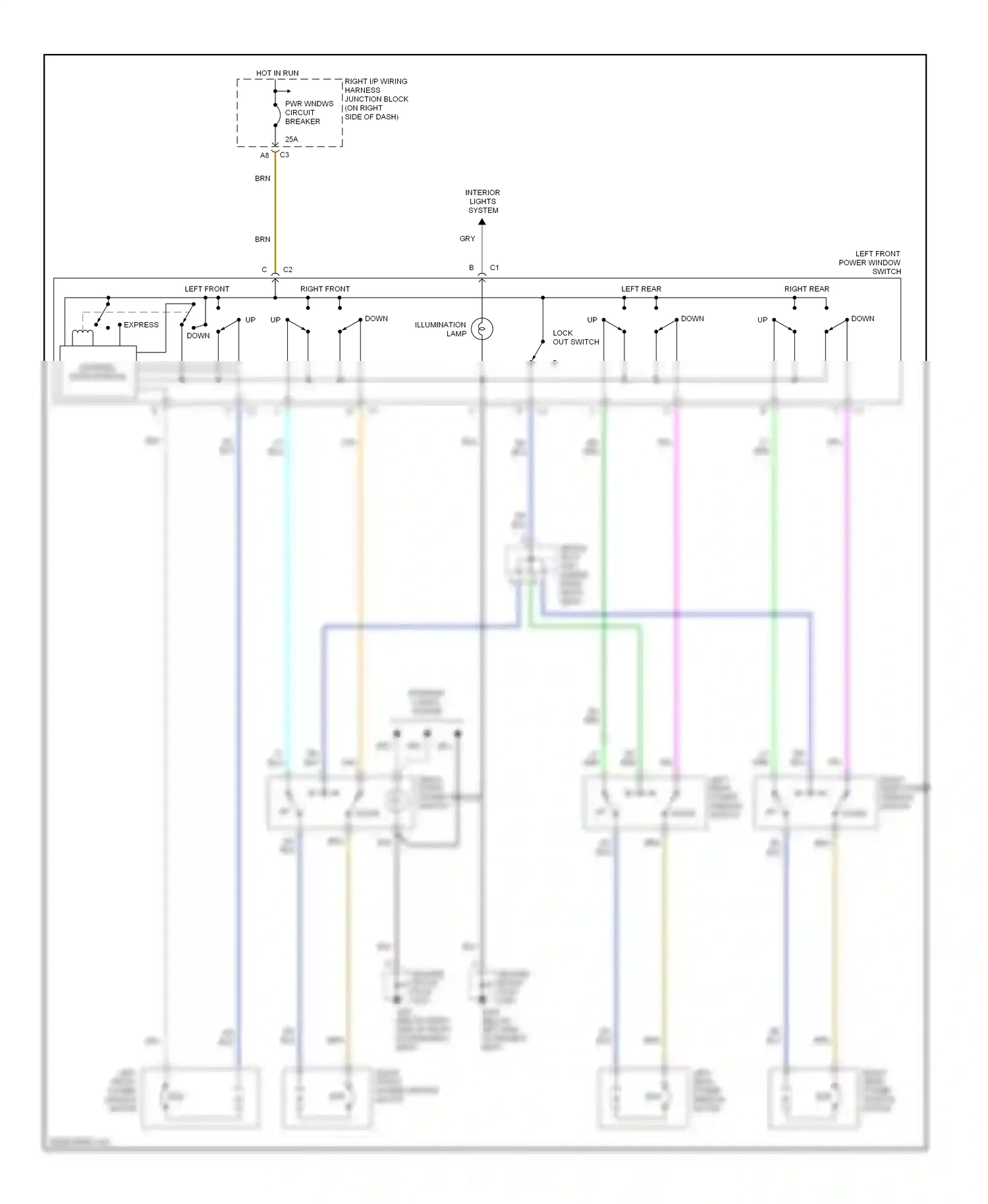 Wiring diagram splice pack for Chevrolet Malibu V (1996-2000) (1 of 1)