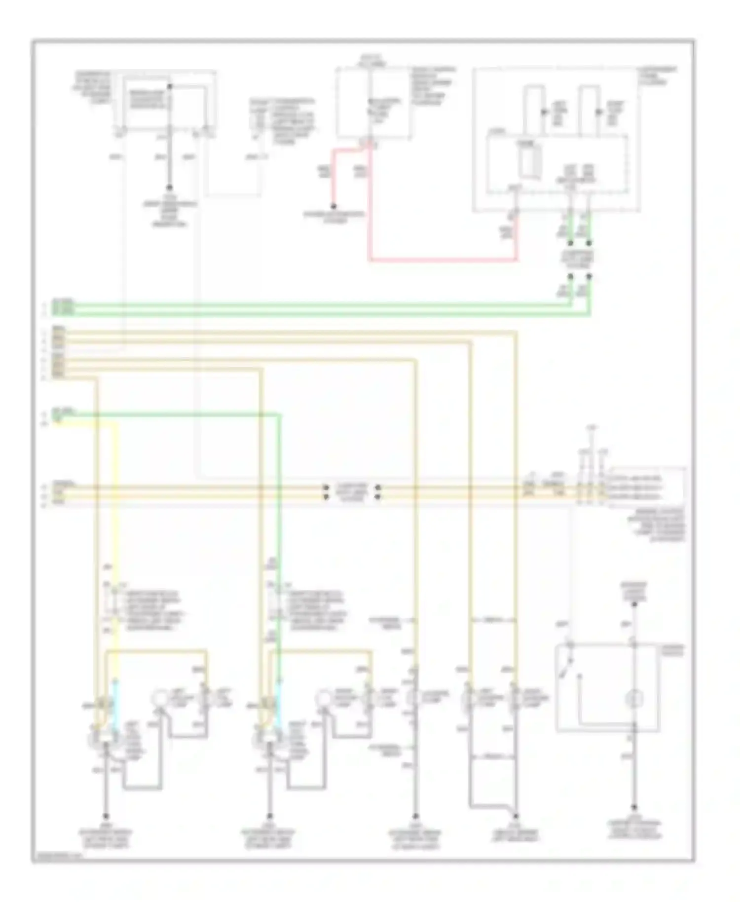 Malibu Chevrolet VI facelift (2006-2008): Exterior lamps circuit (2 of 2)