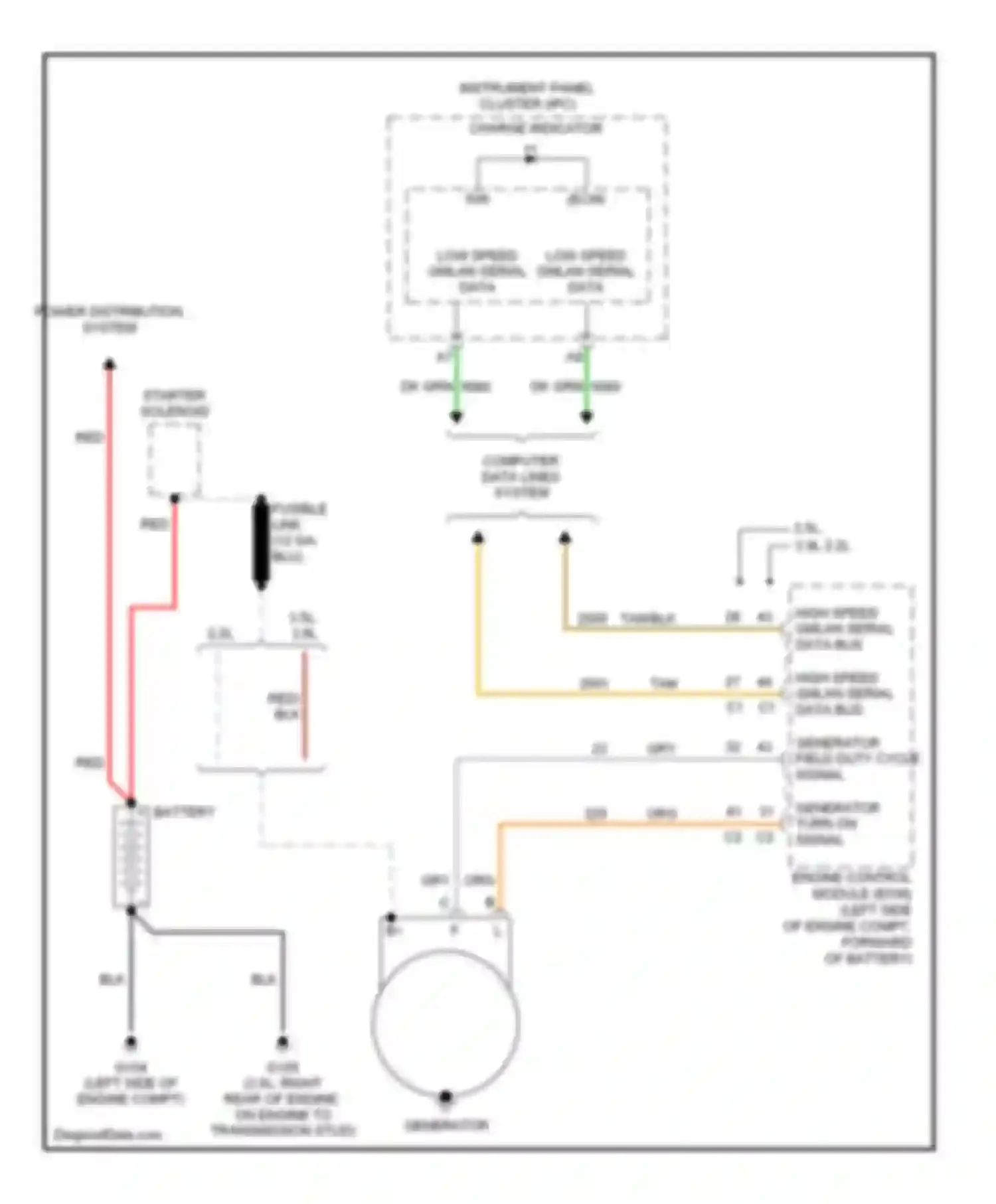 Malibu Chevrolet VI facelift (2006-2008): Charging circuit