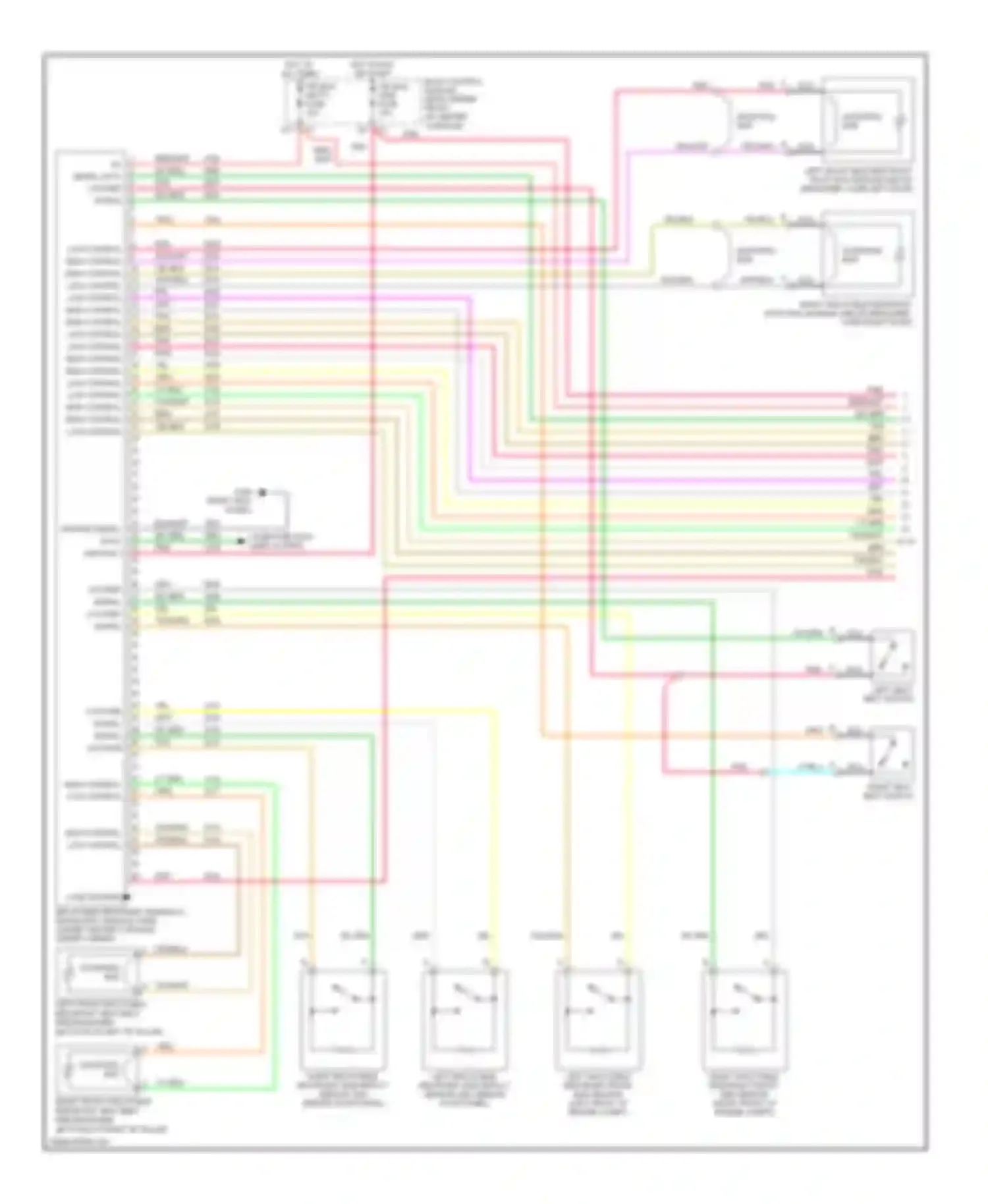 Malibu Chevrolet VI facelift (2006-2008): Supplemental restraints circuit (1 of 3)