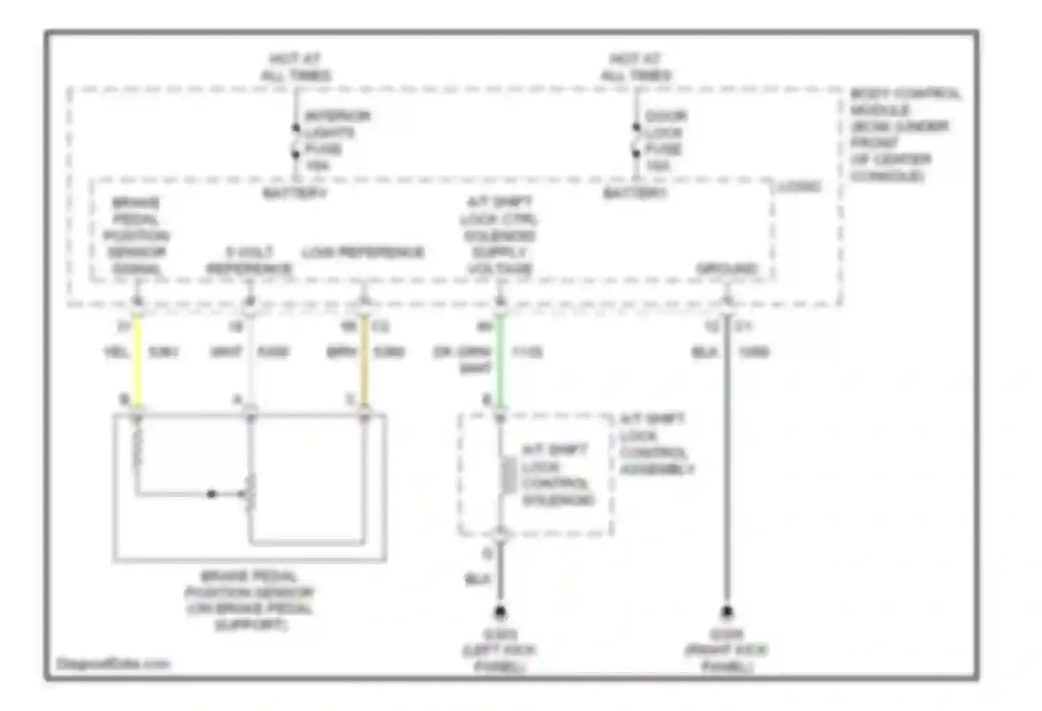 Wiring diagram 5 volt reference low reference for Chevrolet Malibu VI facelift (2006-2008) (1 of 1)
