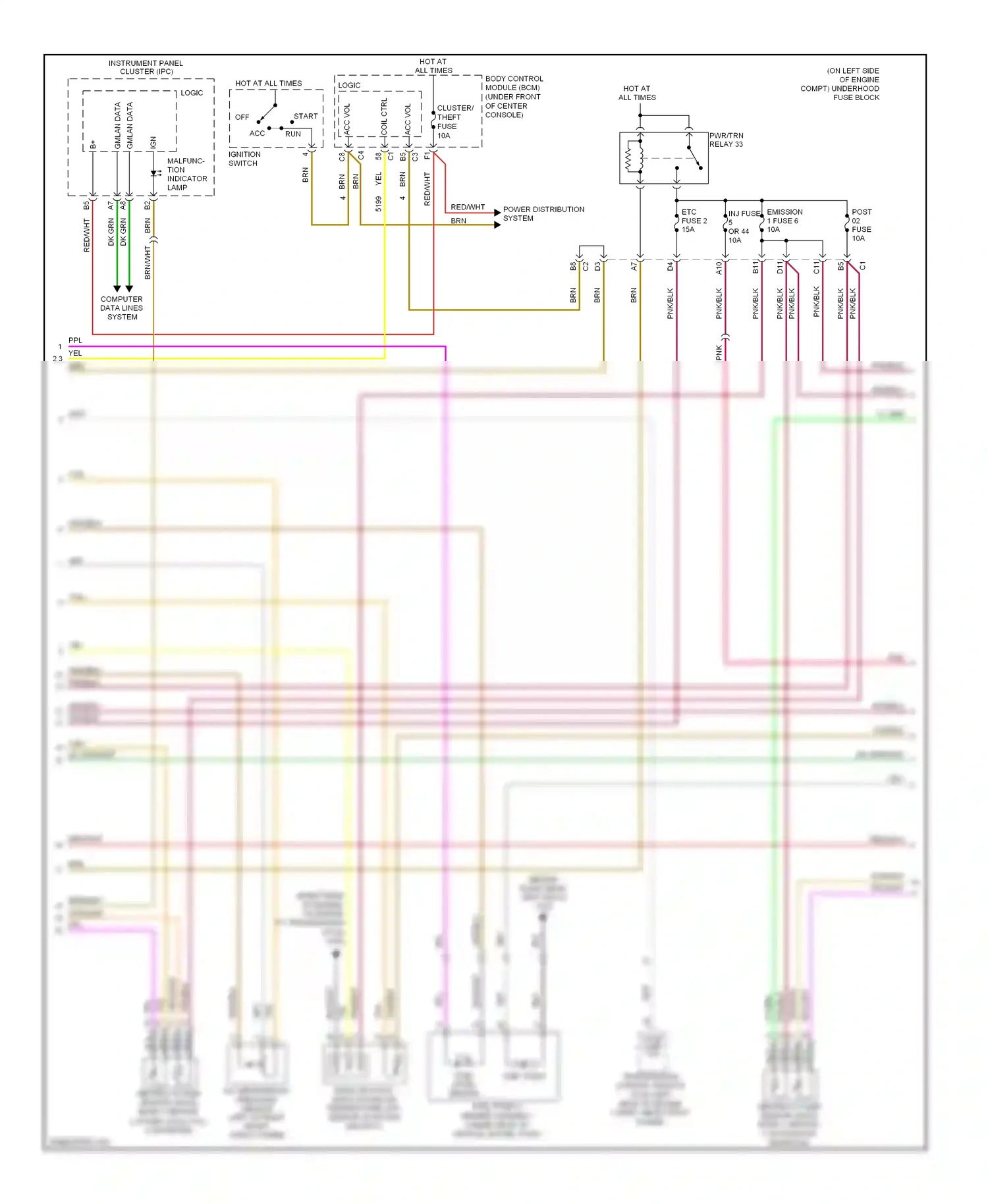 Wiring diagram coil ctrl for Chevrolet Malibu VI facelift (2006-2008) (1 of 2)