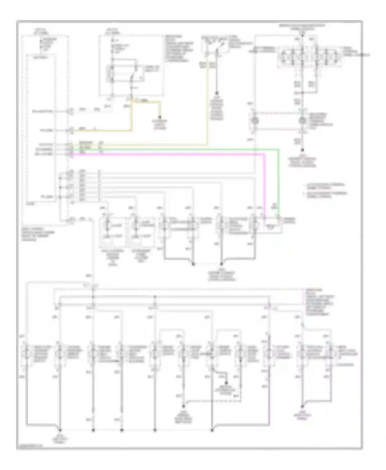 Wiring diagram driver door lock switch pass- enger window switch for Chevrolet Malibu VI facelift (2006-2008) (1 of 1)