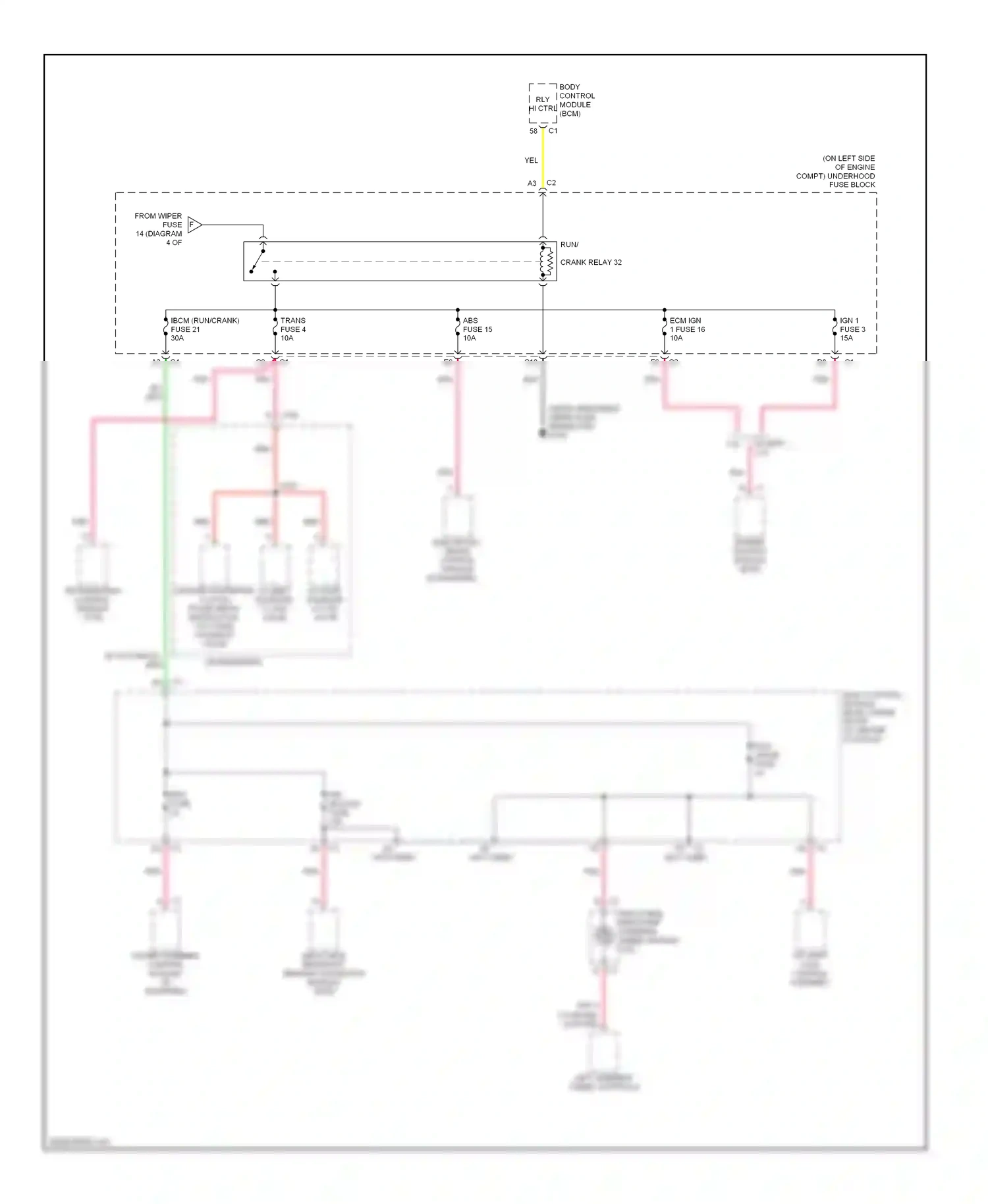 Wiring diagram electronic brake control module for Chevrolet Malibu VI facelift (2006-2008) (1 of 1)