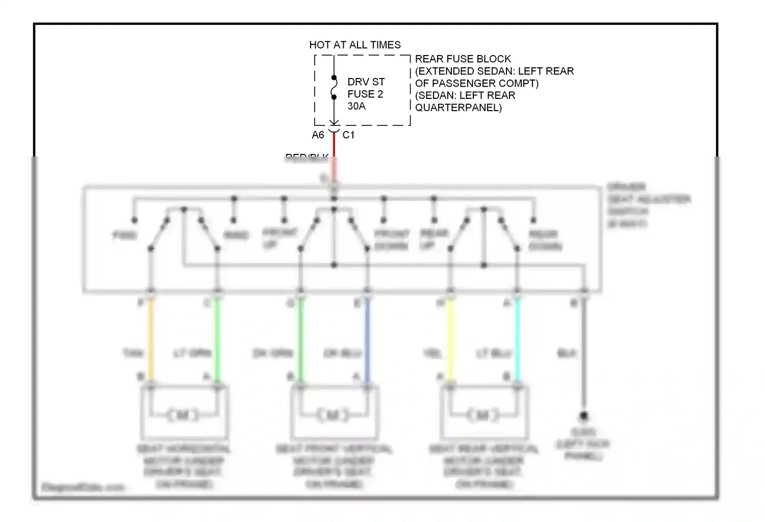 Wiring diagram front down for Chevrolet Malibu VI facelift (2006-2008) (1 of 1)