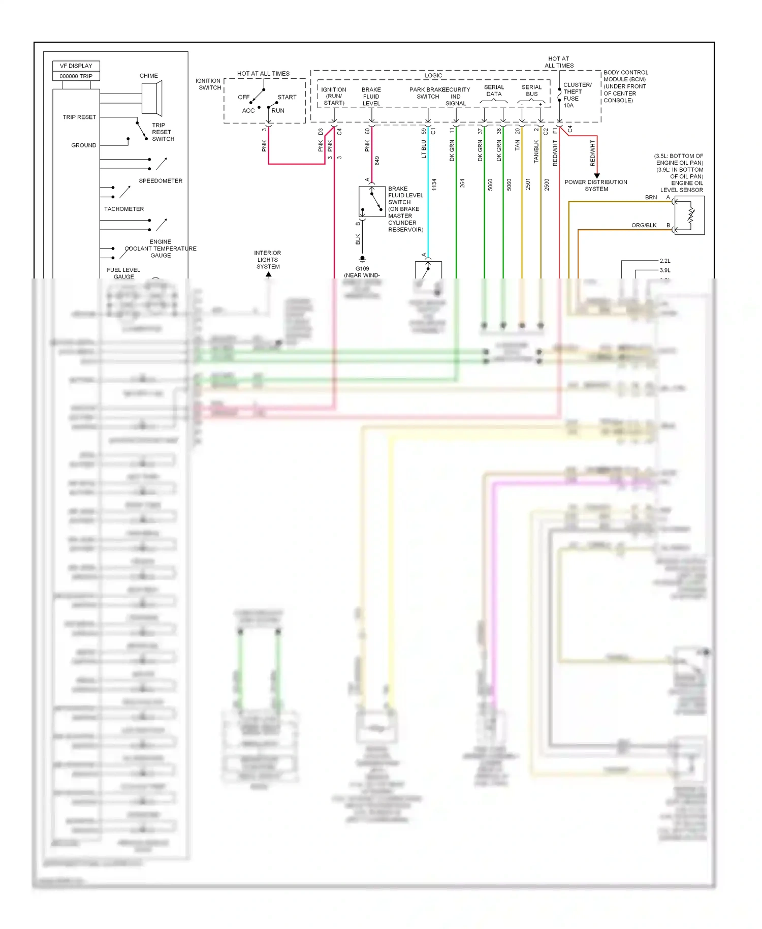 Wiring diagram ignition switch for Chevrolet Malibu VI facelift (2006-2008) (5 of 10)