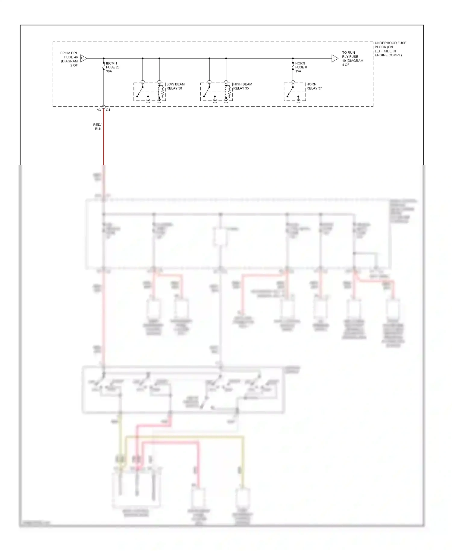 Wiring diagram ignition switch for Chevrolet Malibu VI facelift (2006-2008) (6 of 10)