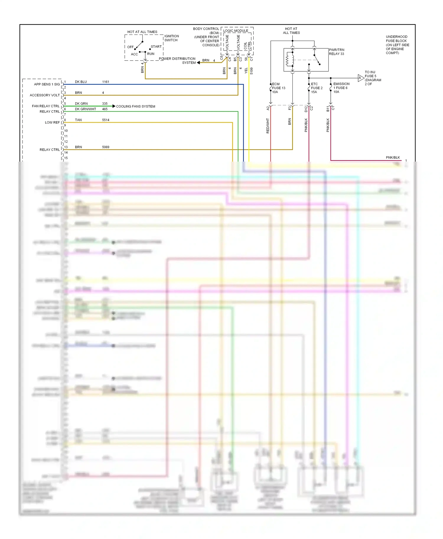 Wiring diagram low ref for Chevrolet Malibu VI facelift (2006-2008) (3 of 10)