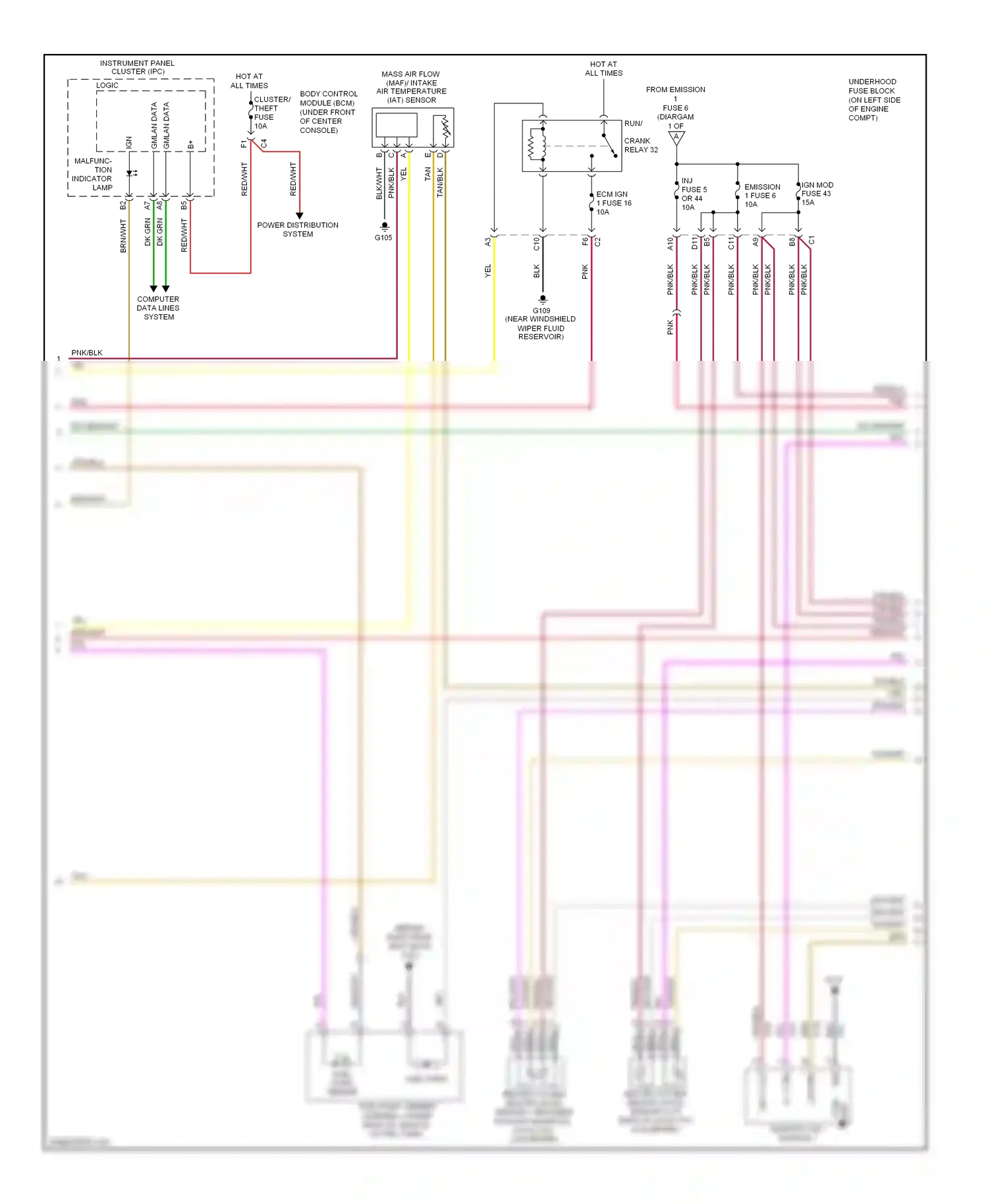 Wiring diagram low ref for Chevrolet Malibu VI facelift (2006-2008) (4 of 10)