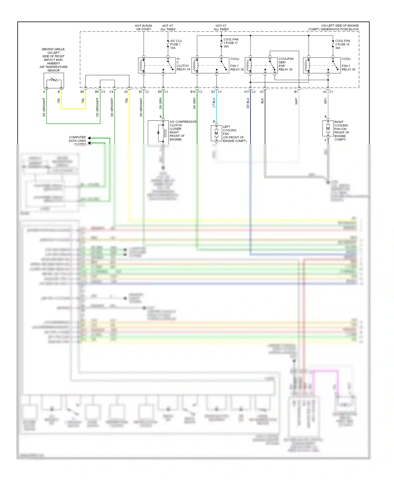 Wiring diagram mode switch for Chevrolet Malibu VI facelift (2006-2008) (1 of 2)
