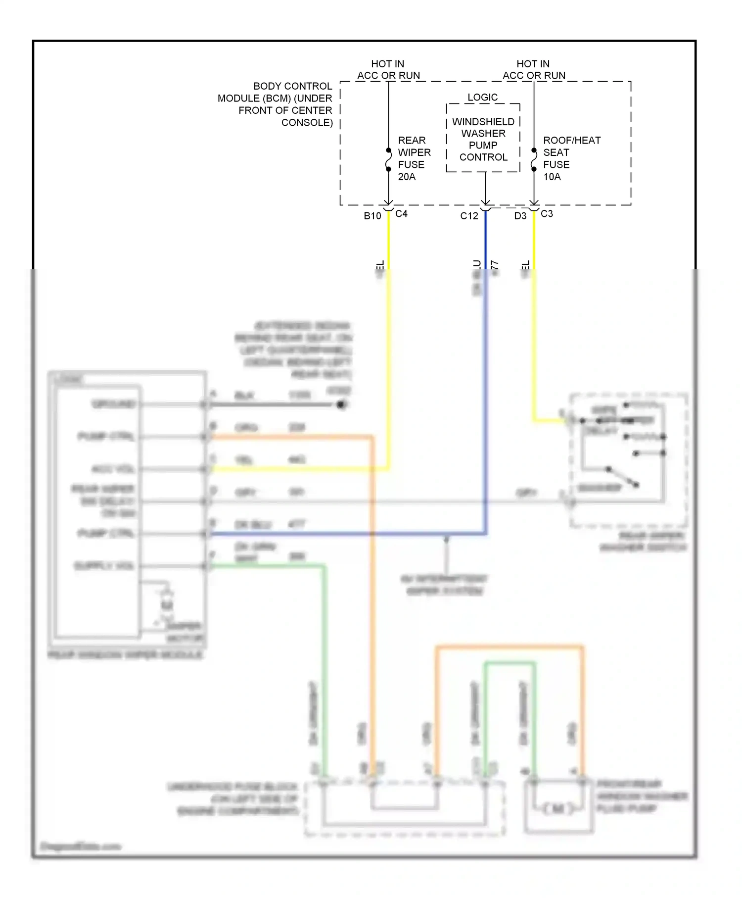Wiring diagram pump ctrl for Chevrolet Malibu VI facelift (2006-2008) (1 of 1)