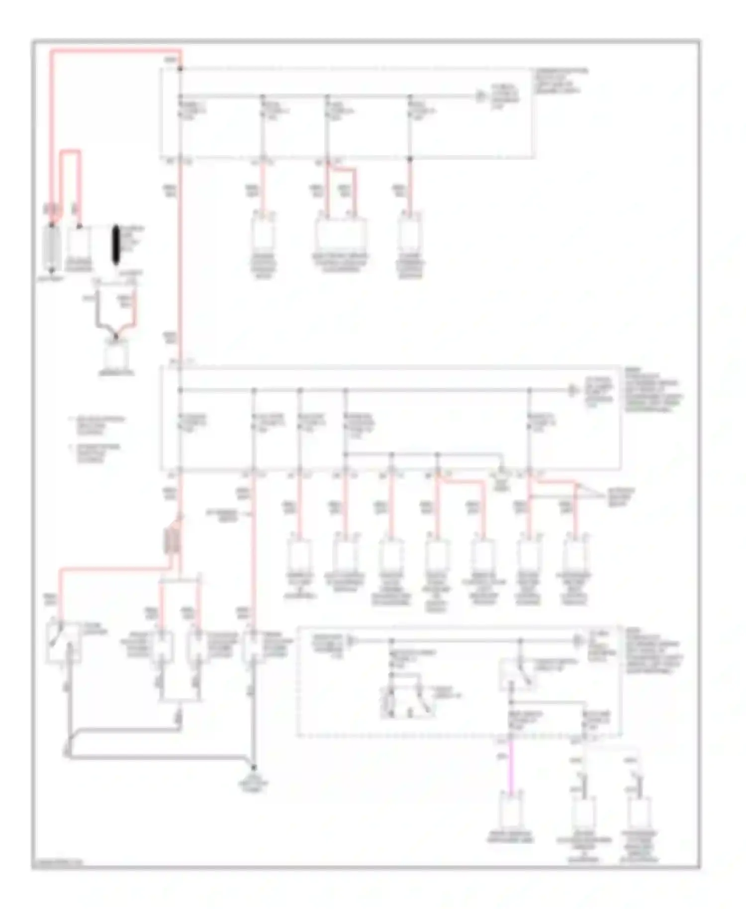 Wiring diagram rear window defogger grid for Chevrolet Malibu VI facelift (2006-2008) (3 of 3)
