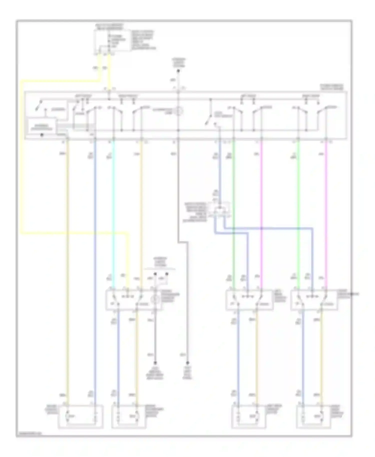 Malibu Chevrolet VI (2003-2006): Power windows circuit