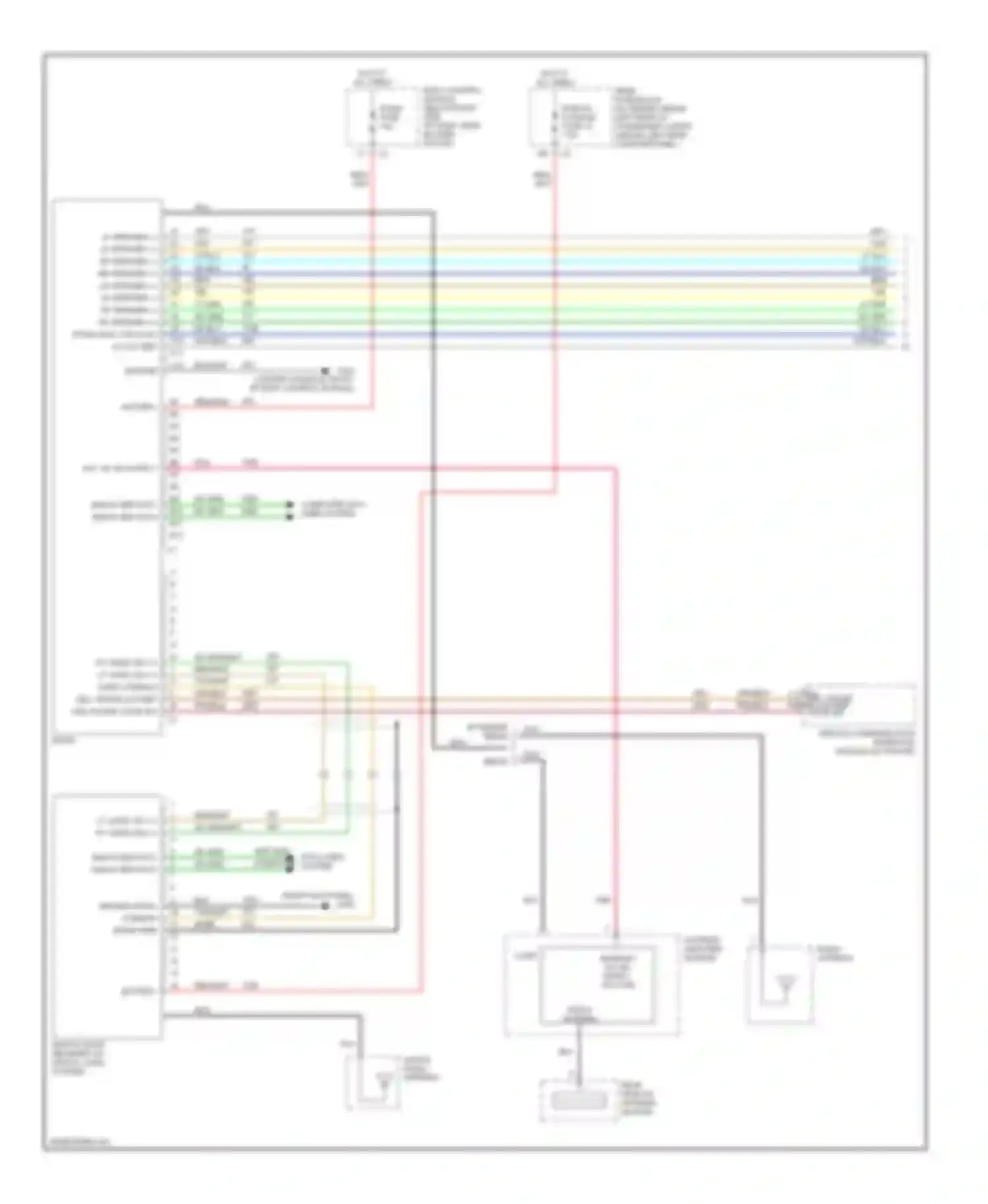 Malibu Chevrolet VI (2003-2006): 6-speaker system circuit, without dvd or rear controls (1 of 2)