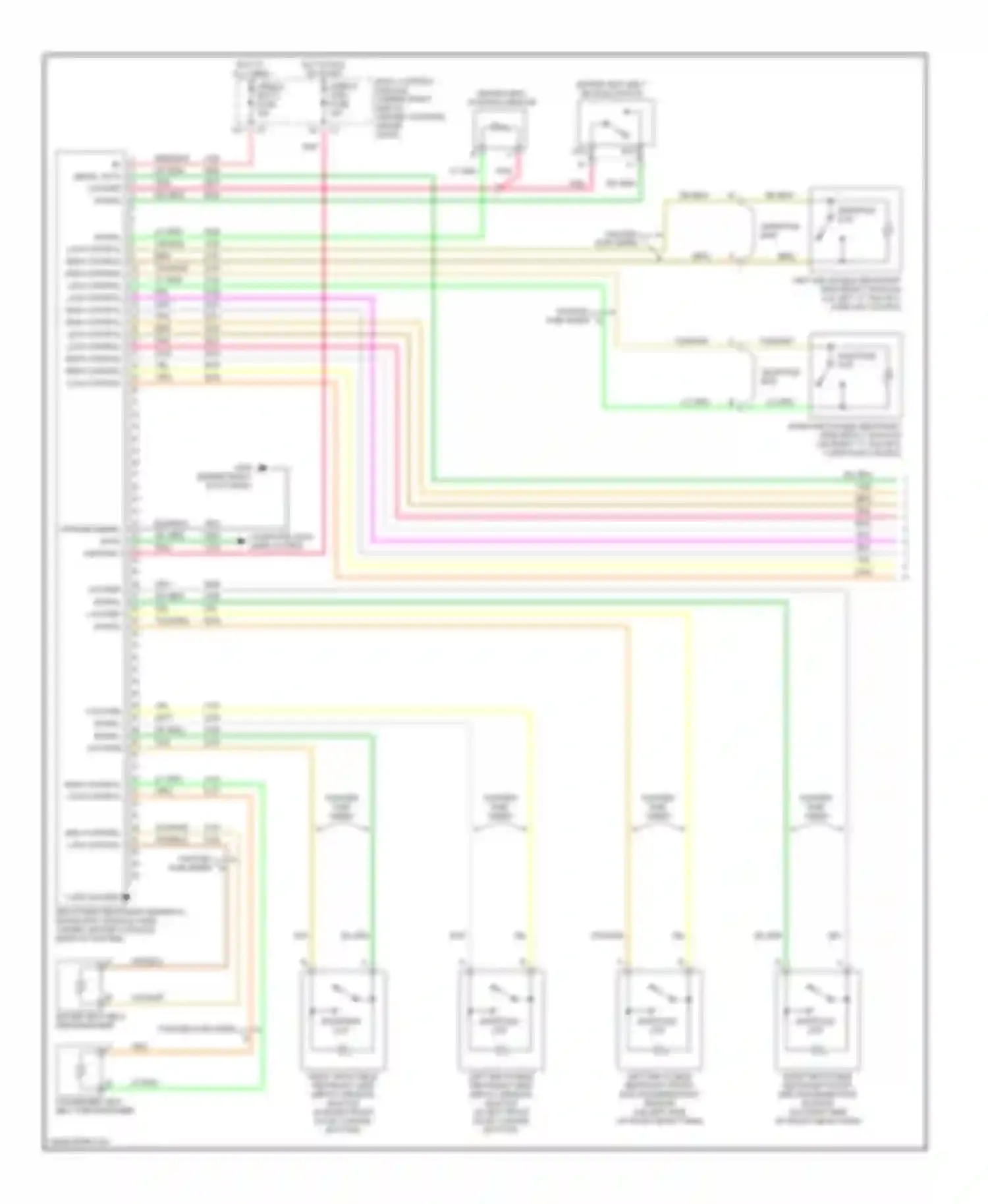 Malibu Chevrolet VI (2003-2006): Supplemental restraints circuit (1 of 2)
