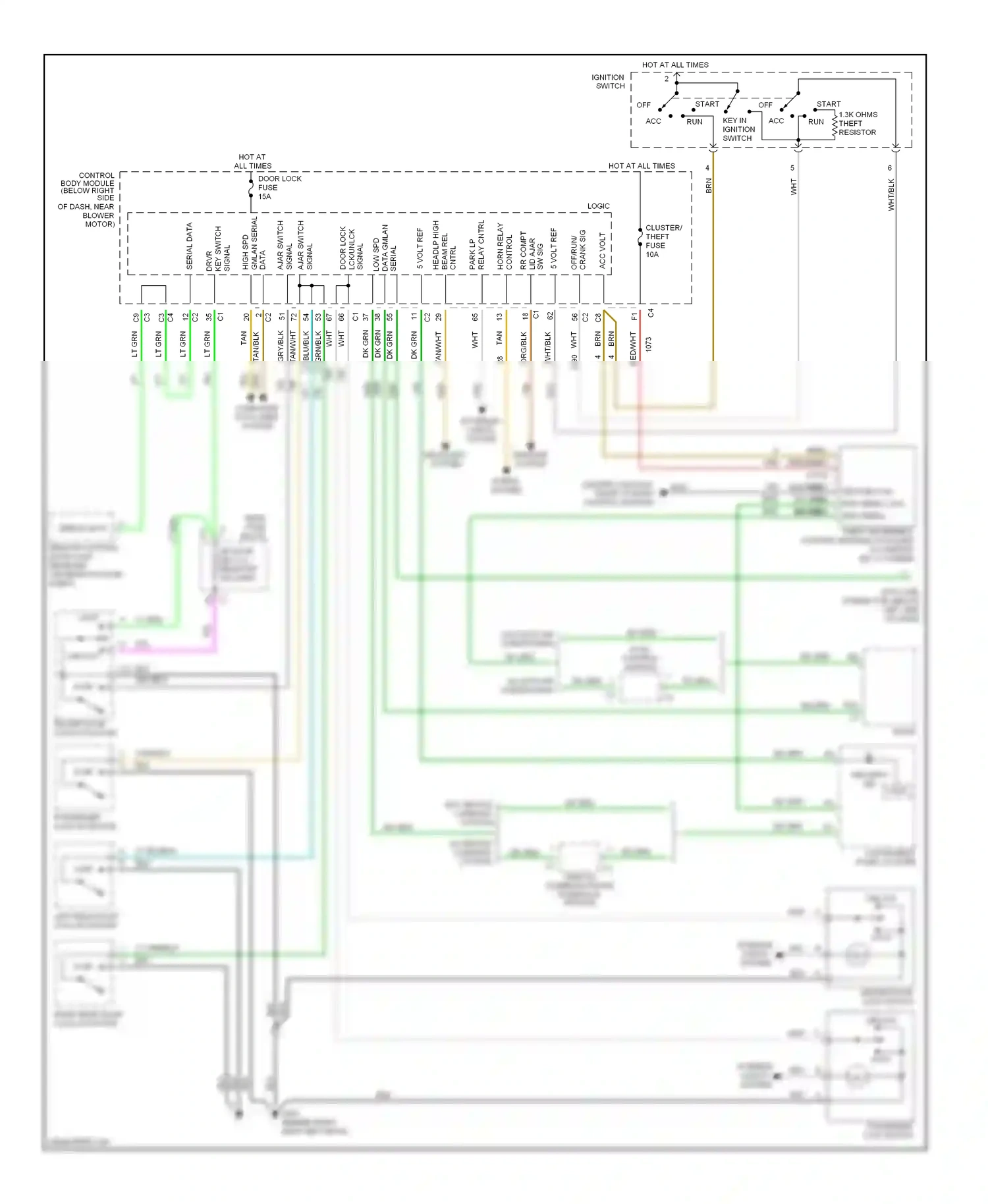 Chevrolet Malibu VI (2003-2006) 5 volt ref wiring diagram  (1 of 1)