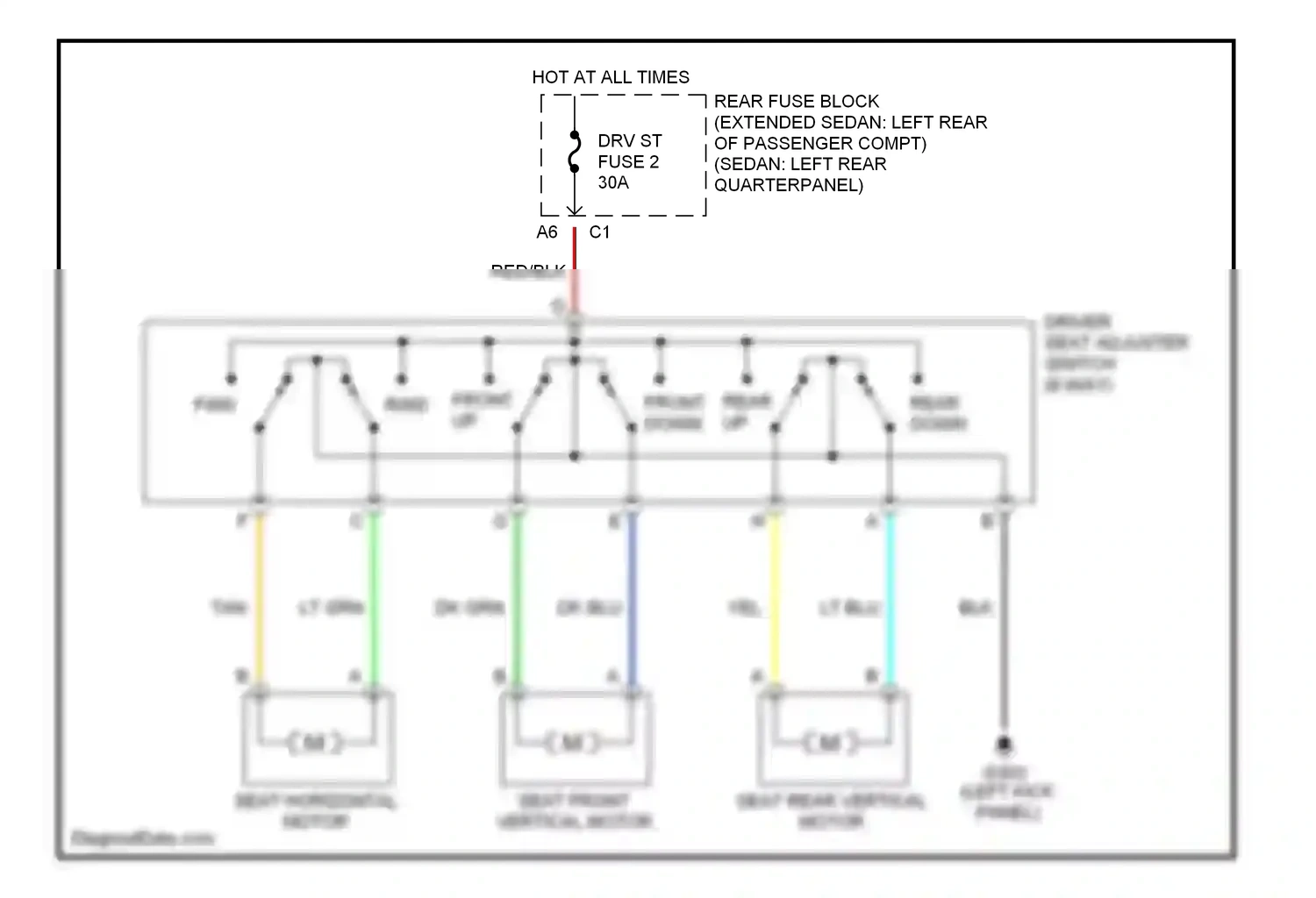 Wiring diagram front down for Chevrolet Malibu VI (2003-2006) (1 of 1)