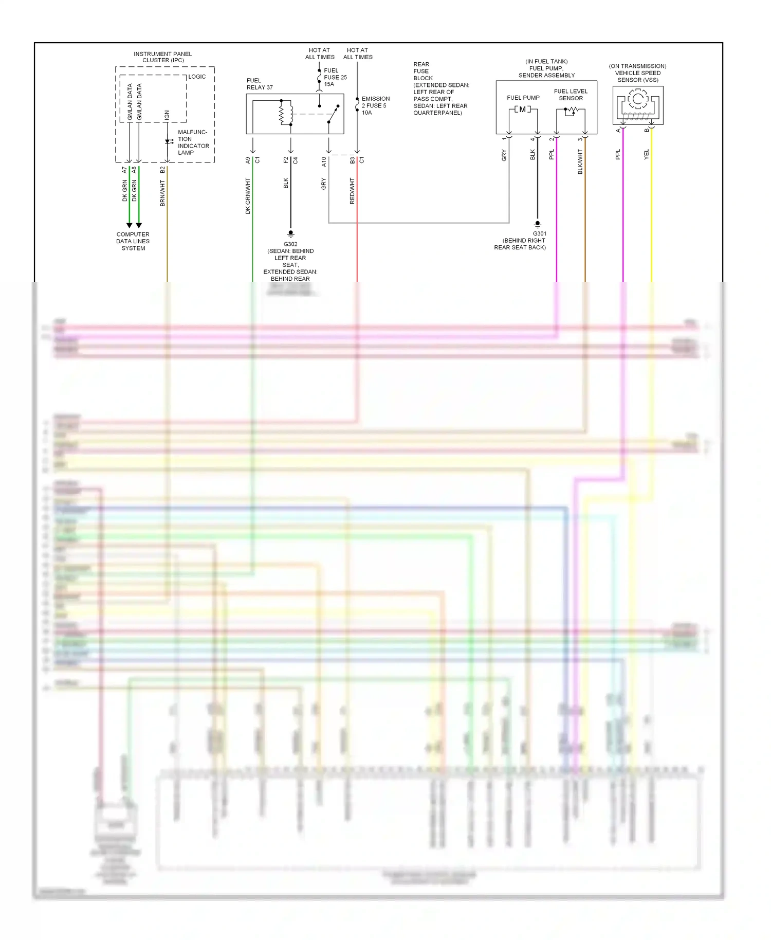 Wiring diagram low ref for Chevrolet Malibu VI (2003-2006) (5 of 12)