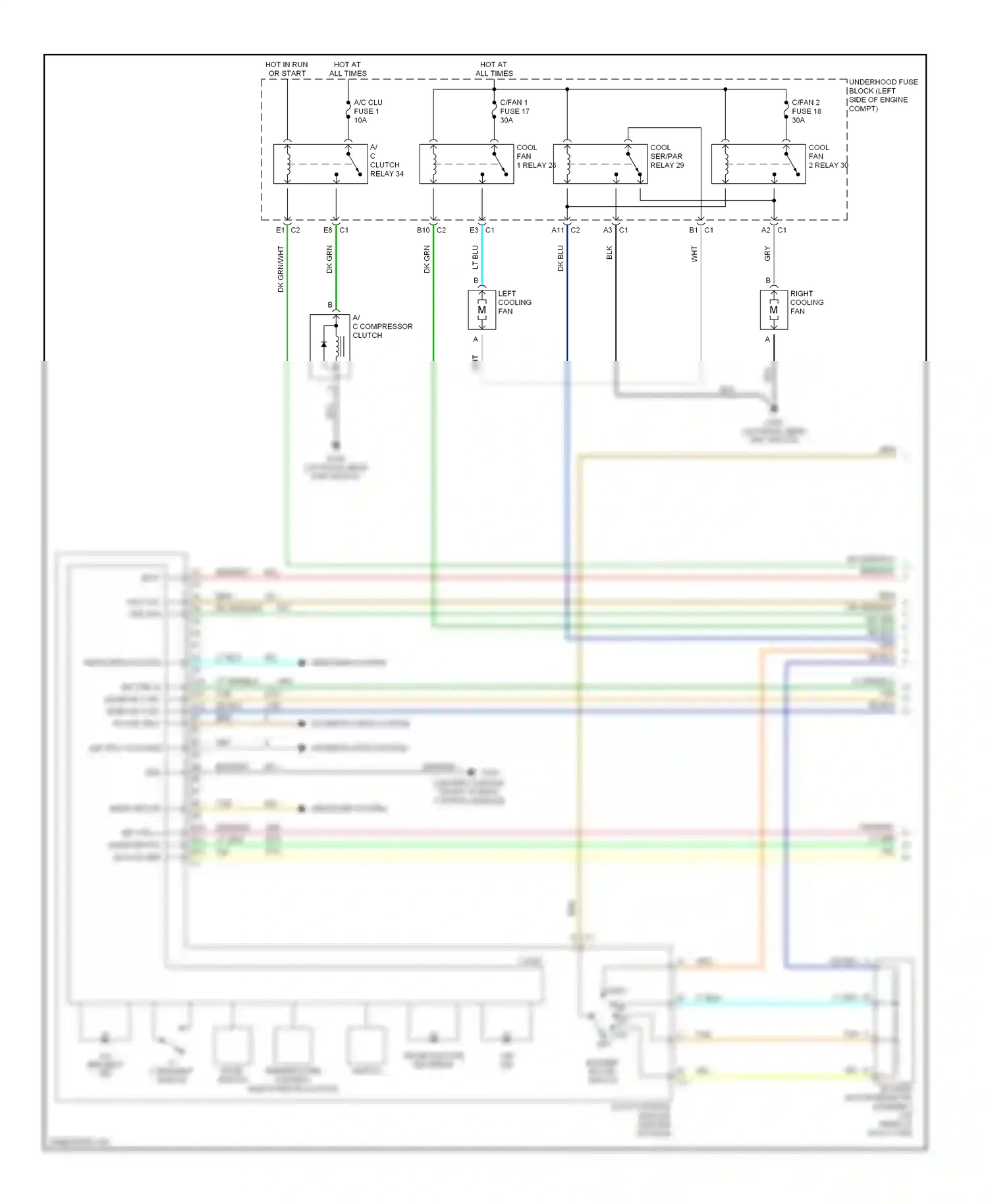 Wiring diagram mode switch for Chevrolet Malibu VI (2003-2006) (2 of 2)