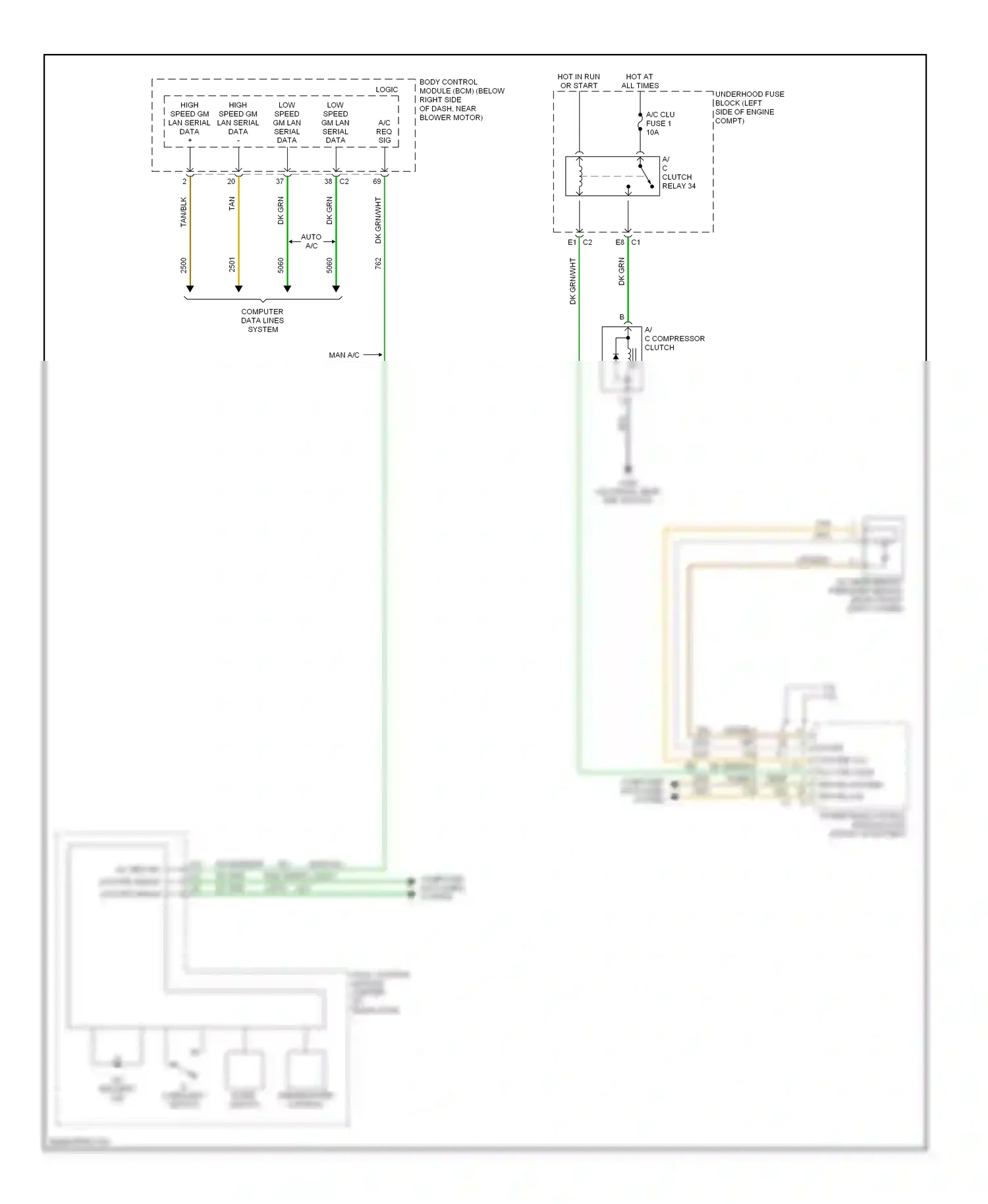 Wiring diagram mode switch for Chevrolet Malibu VI (2003-2006) (1 of 2)