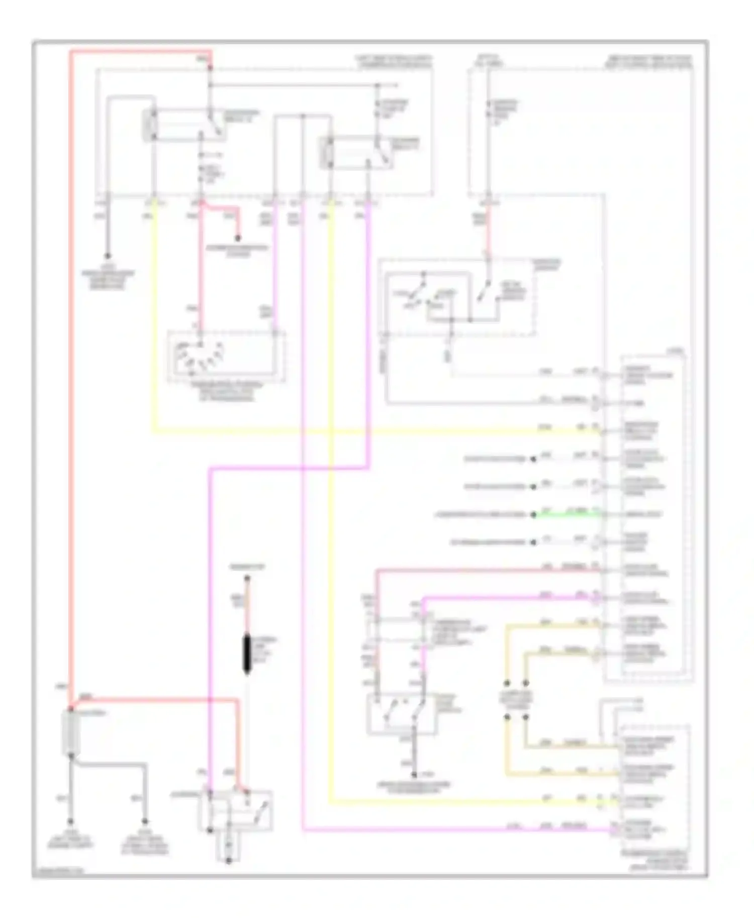 Wiring diagram power distribution system for Chevrolet Malibu VI (2003-2006) (2 of 3)