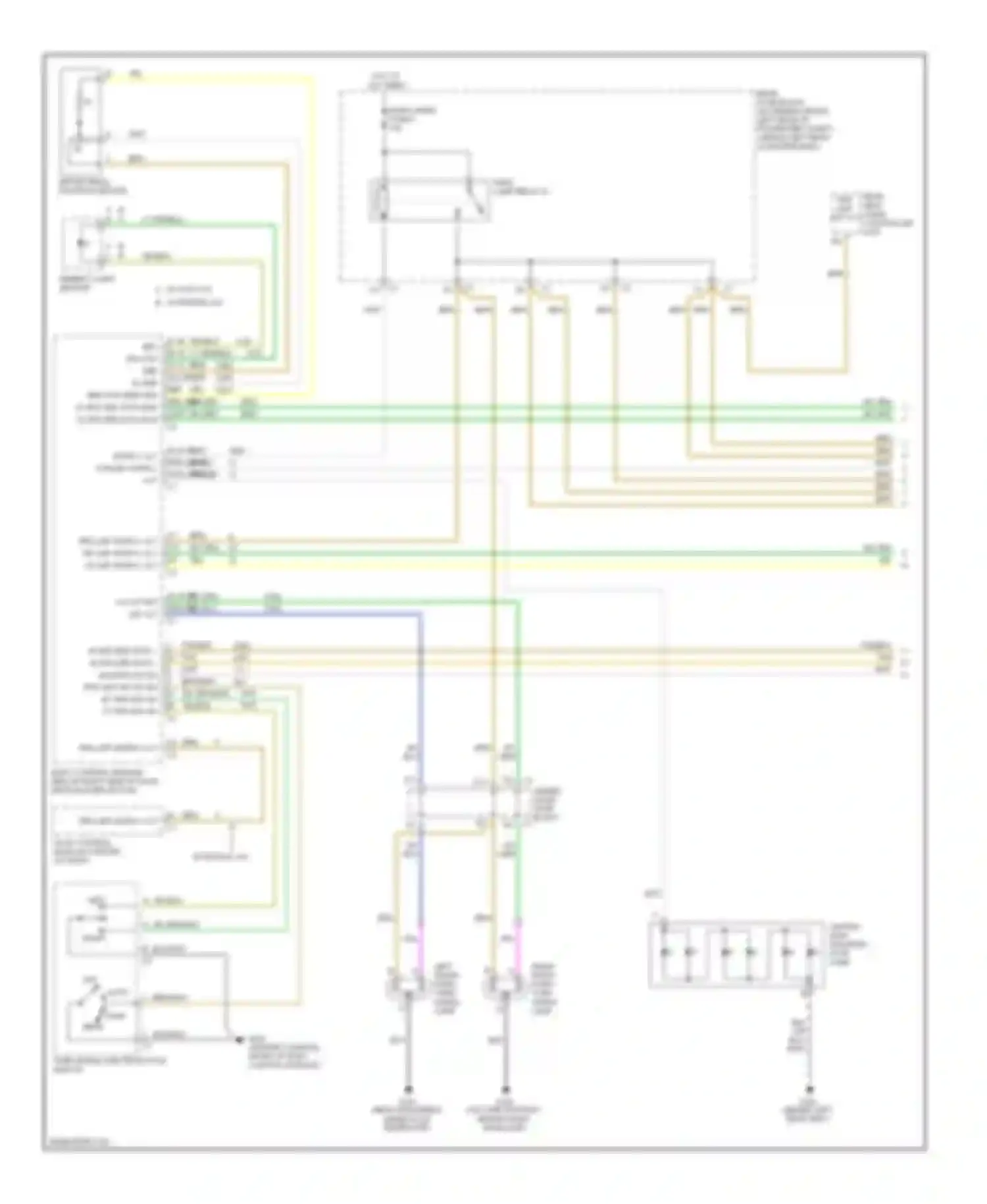 Wiring diagram right front park/ turn signal lamp for Chevrolet Malibu VI (2003-2006) (1 of 2)