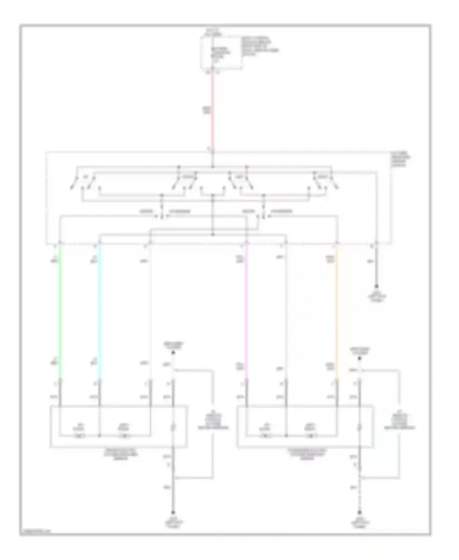 Wiring diagram w/ remote control outside heated mirrors for Chevrolet Malibu VI (2003-2006) (1 of 1)