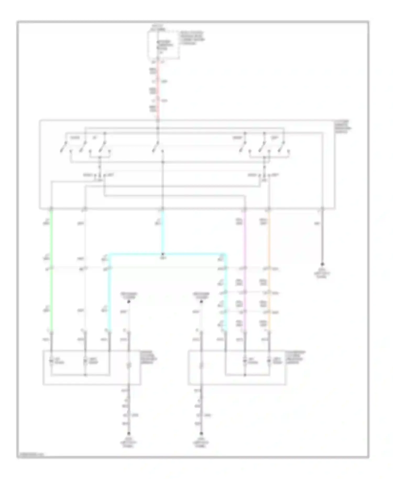 Wiring diagram outside mirror rearview switch for Chevrolet Malibu VII (2008-2012) (1 of 1)
