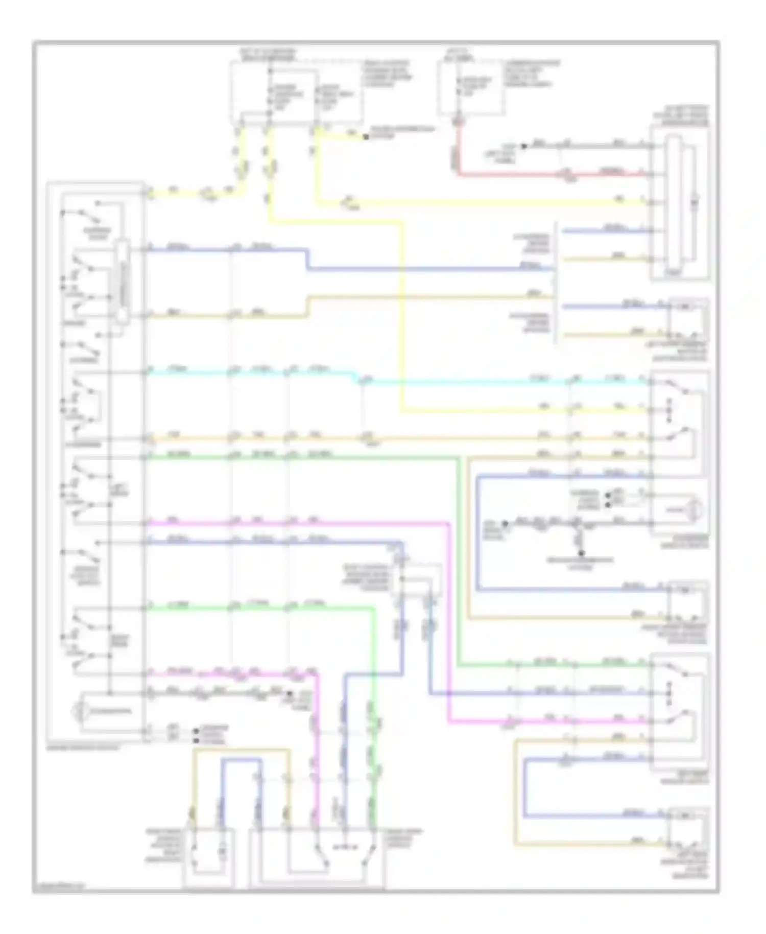 Wiring diagram passenger window switch for Chevrolet Malibu VII (2008-2012) (3 of 3)