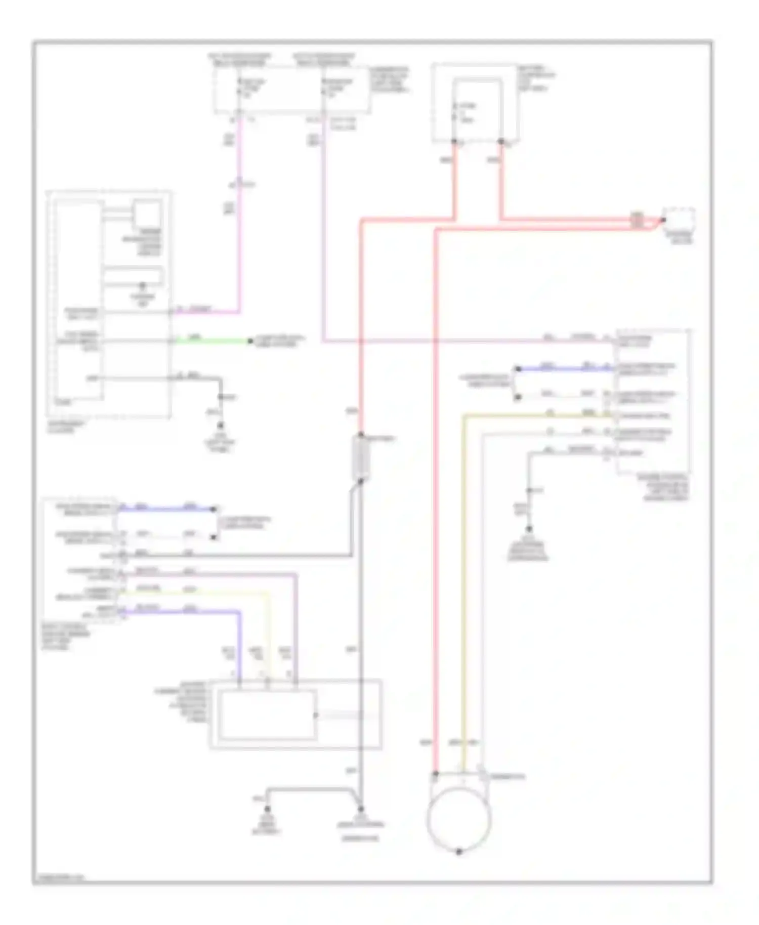 Malibu Chevrolet VIII facelift (2013-2016): Charging circuit, without stop/start system