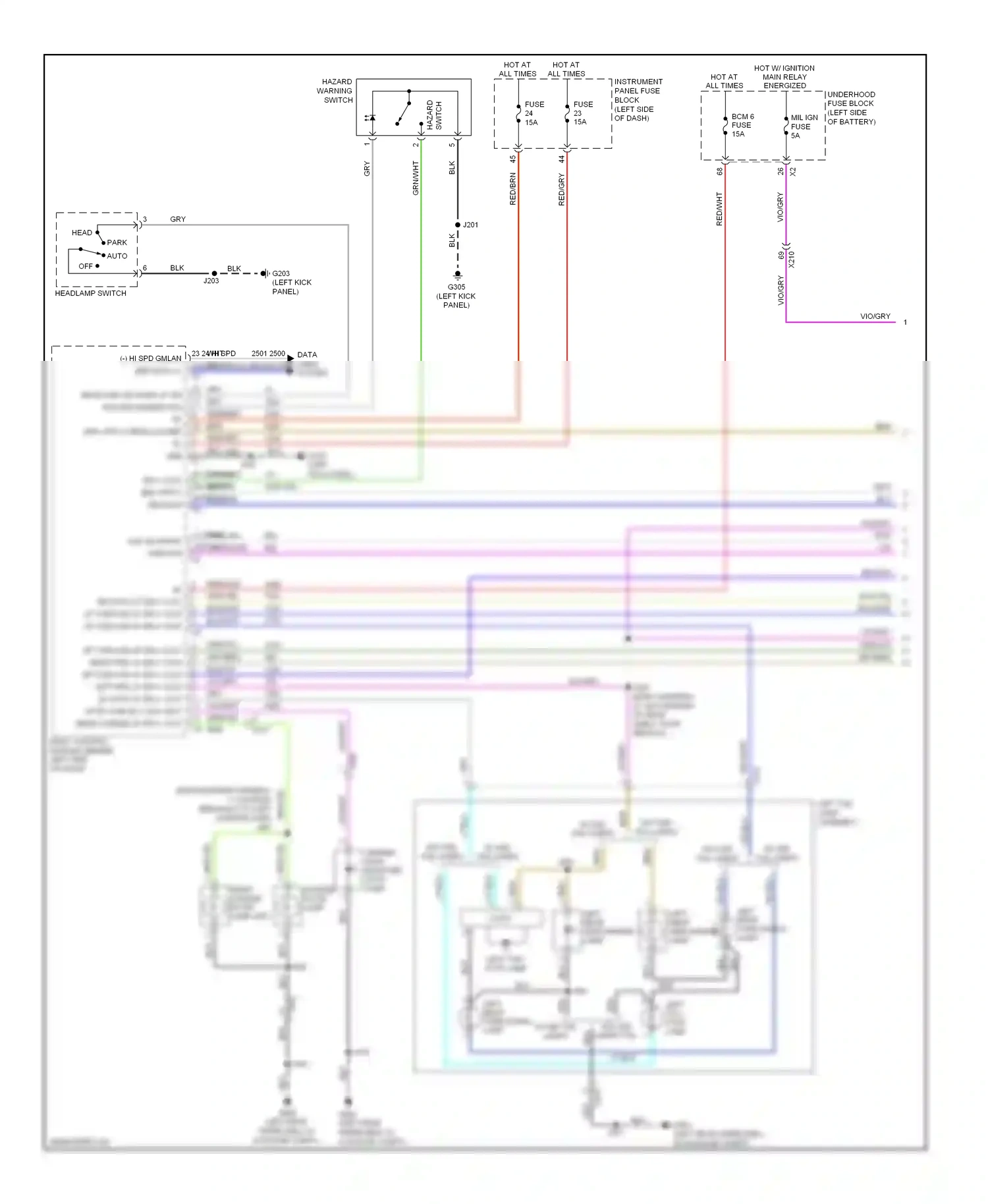 Chevrolet Malibu VIII facelift (2013-2016) 2501 2500 computer data lines system wiring diagram  (2 of 2)