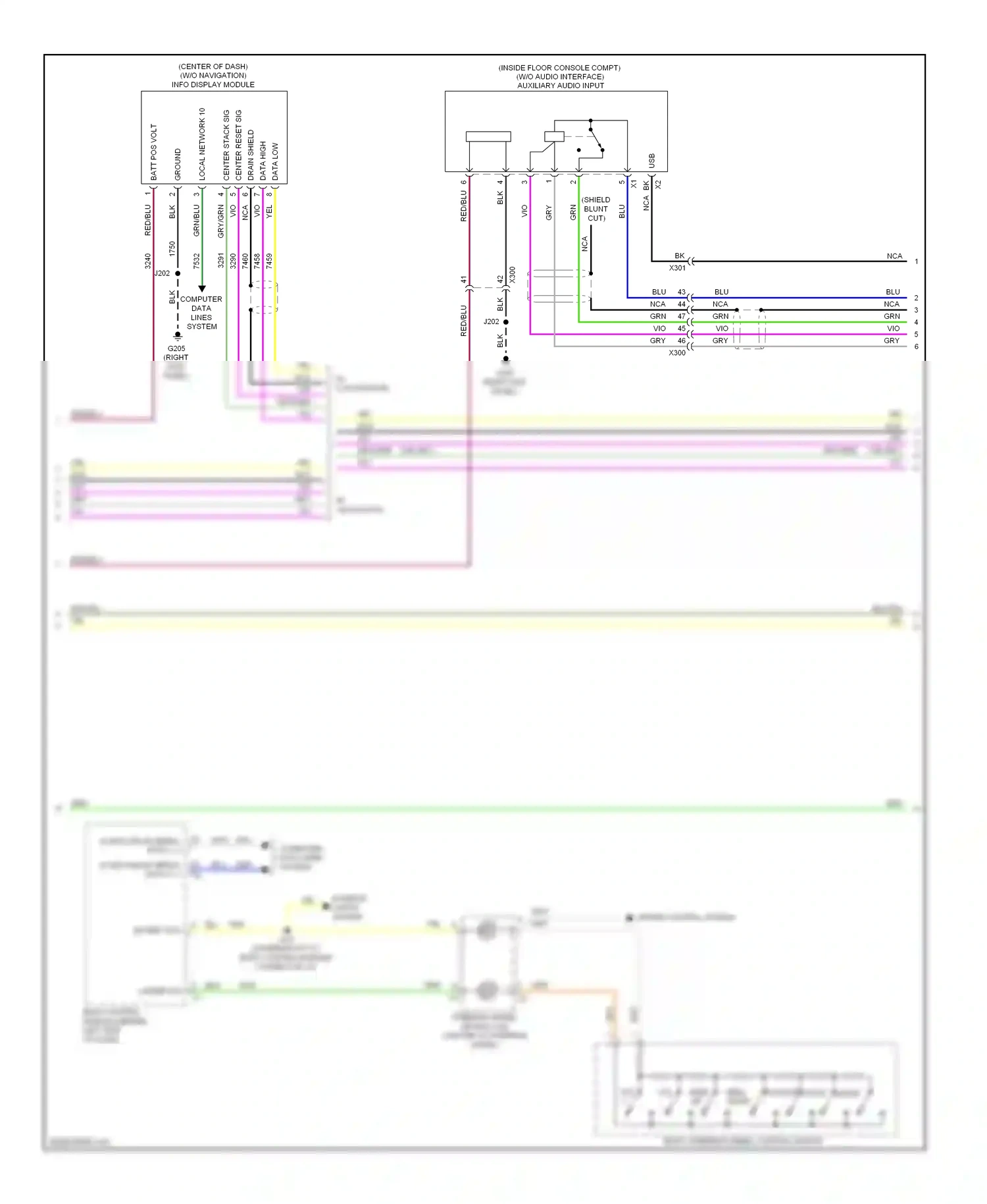 Wiring diagram center stack sig for Chevrolet Malibu VIII facelift (2013-2016) (5 of 12)